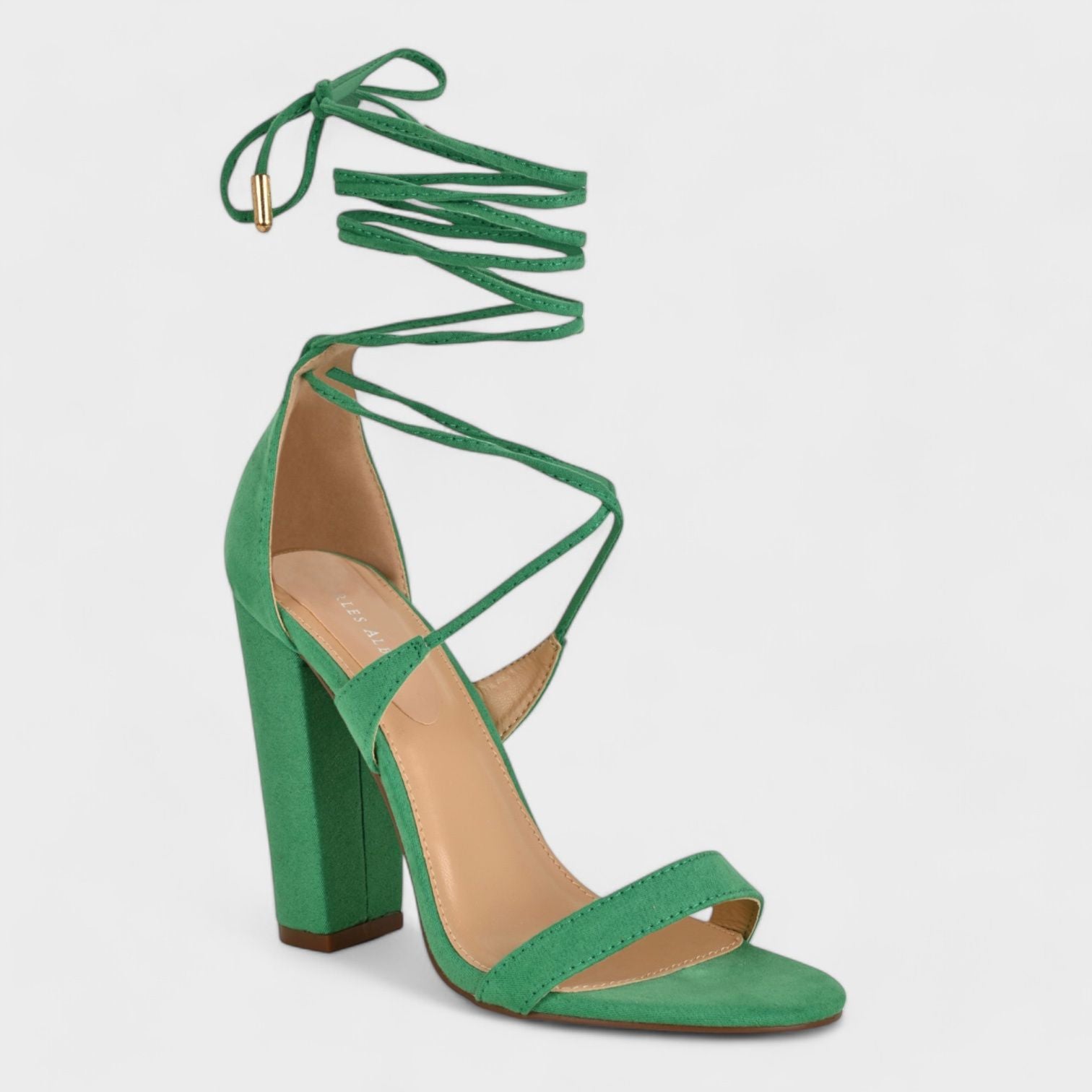 Charles Albert Women's High Heeled Dressy Strappy Lace Up Block Heels for Women's Open Toe, Gladiator, Comfy 4-Inch Heeled Sandals
