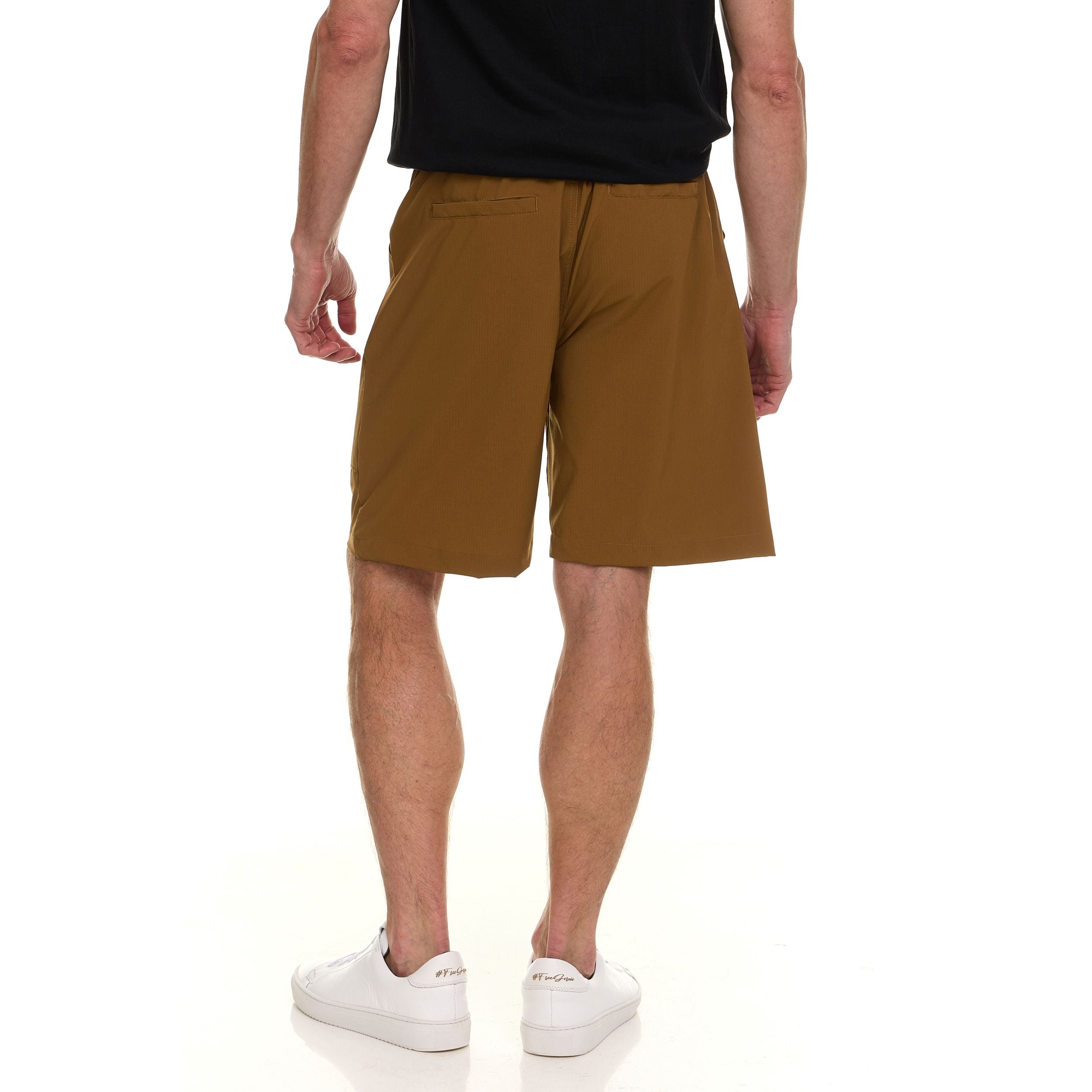 Canada Weather Gear Men’s Cargo Belted Shorts – Lightweight Stretch Twill Knee-Length Shorts with Pockets