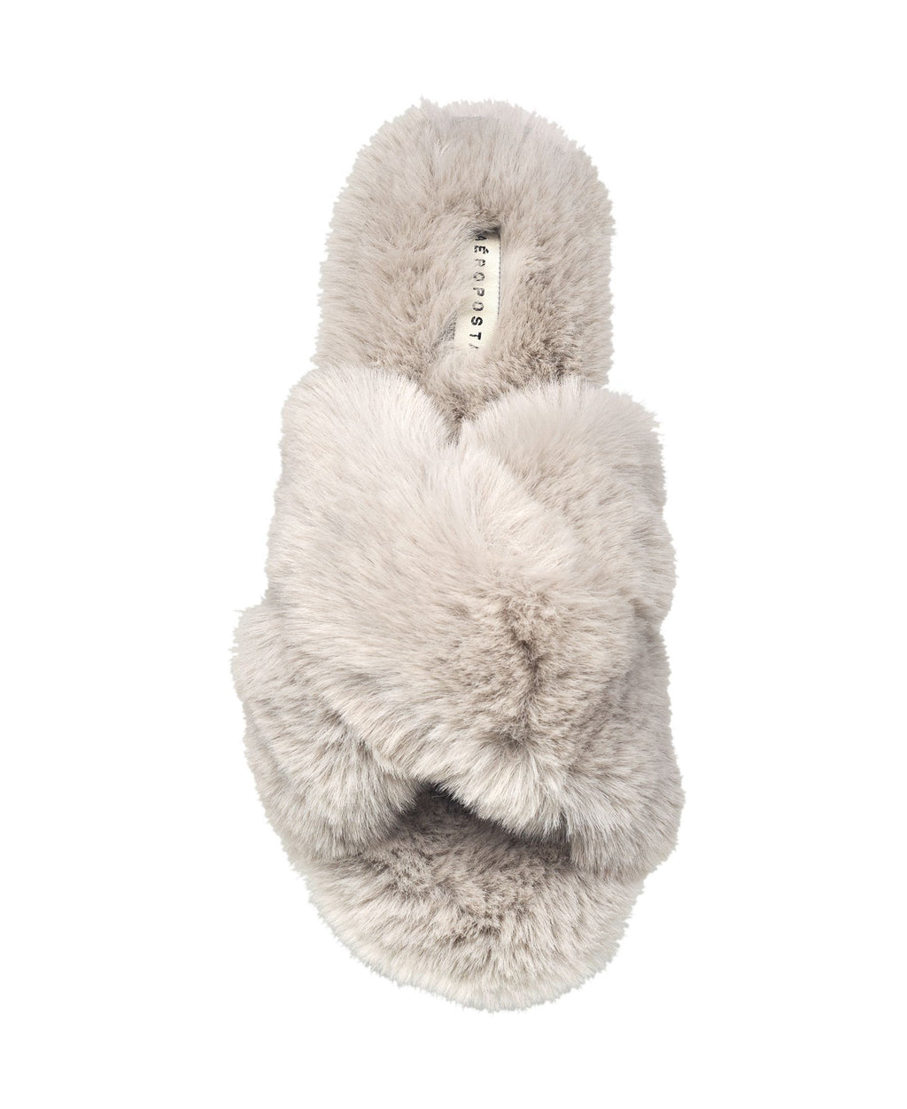 Aeropostale Women's Fuzzy Criss Cross House Slippers with Cushioned Comfort in Black