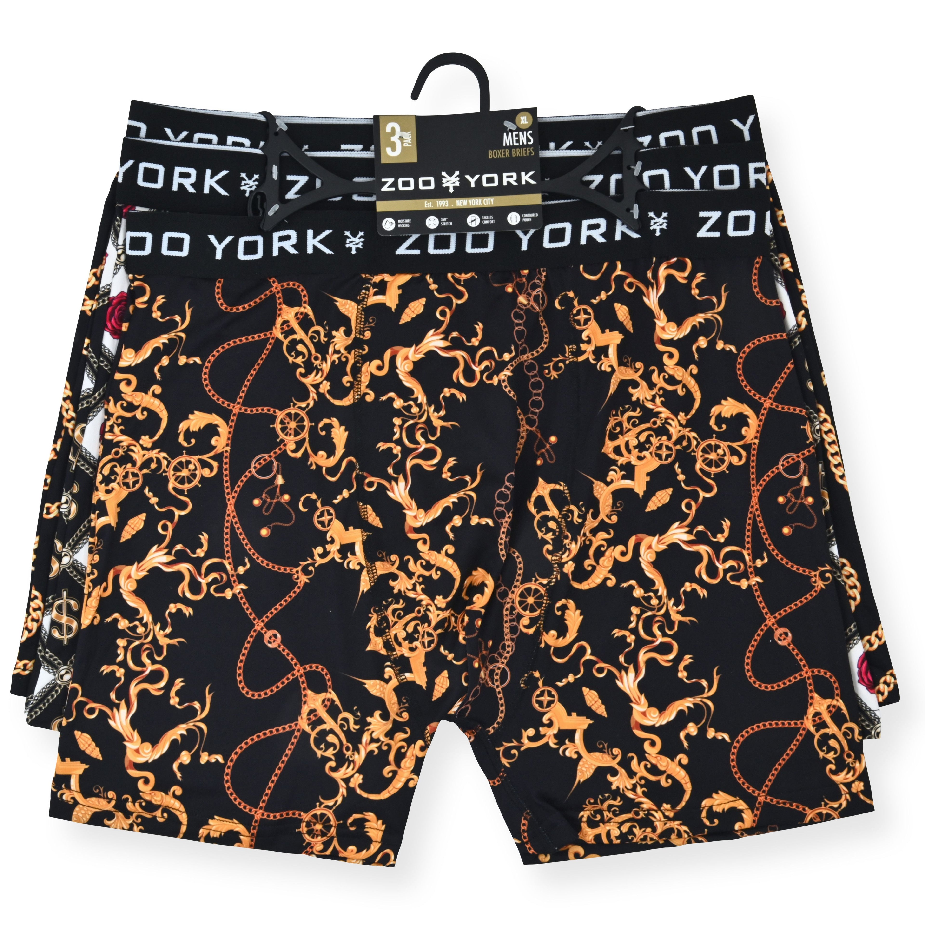 Zoo York Men's 3 Pack Boxer Briefs - 360 Stretch Print Premium Underwear for Men