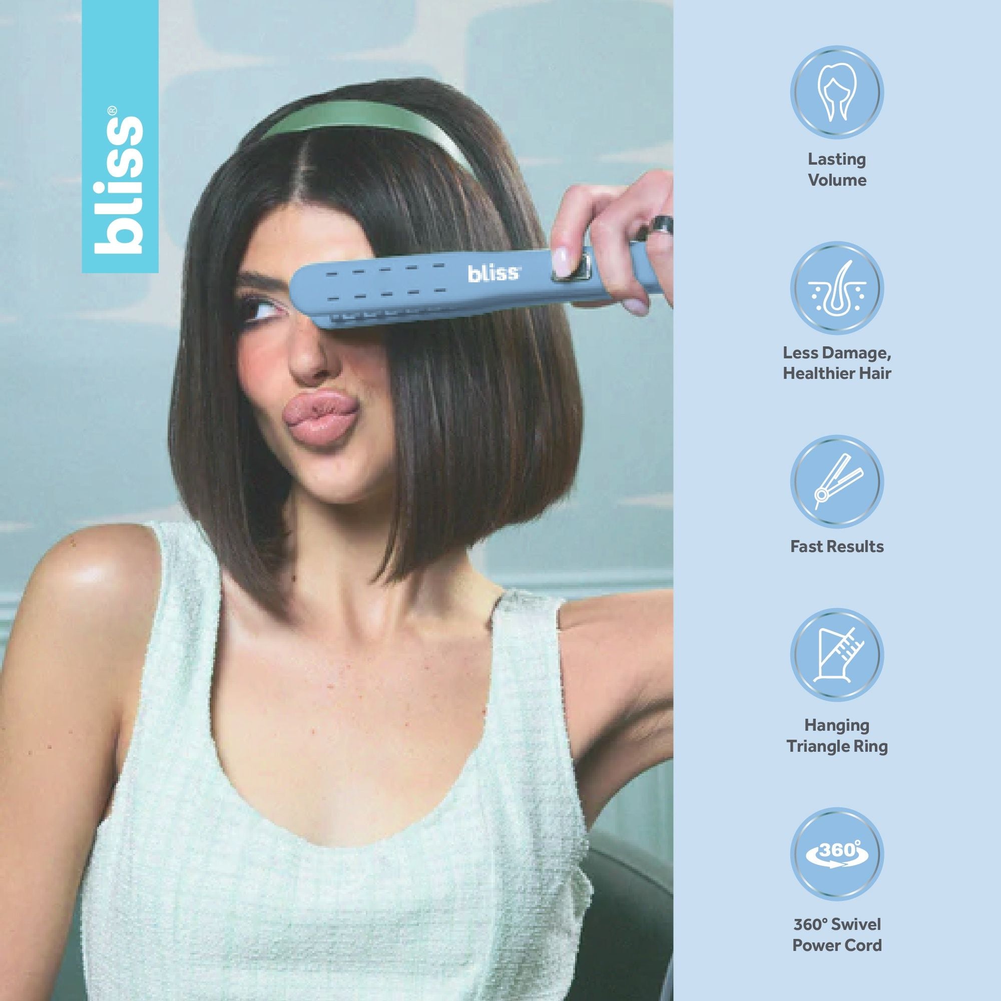 bliss Hair Volumizing Iron - Instant Root Lift for Lasting Volume