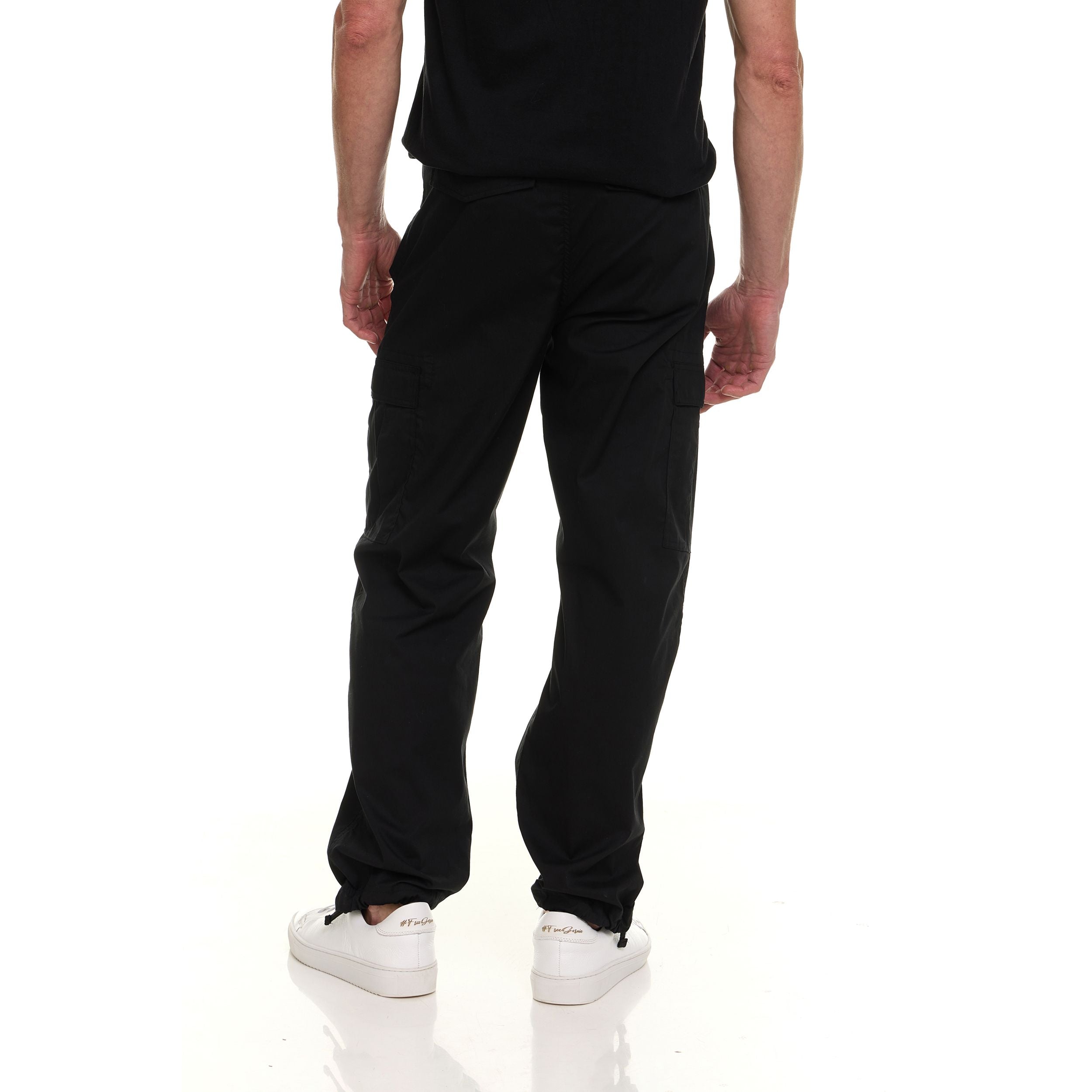 Canada Weather Gear Men’s Wide Leg Cargo Stretch Pants – Lightweight Utility Trousers with Drawstring Hem & Multi-Pockets