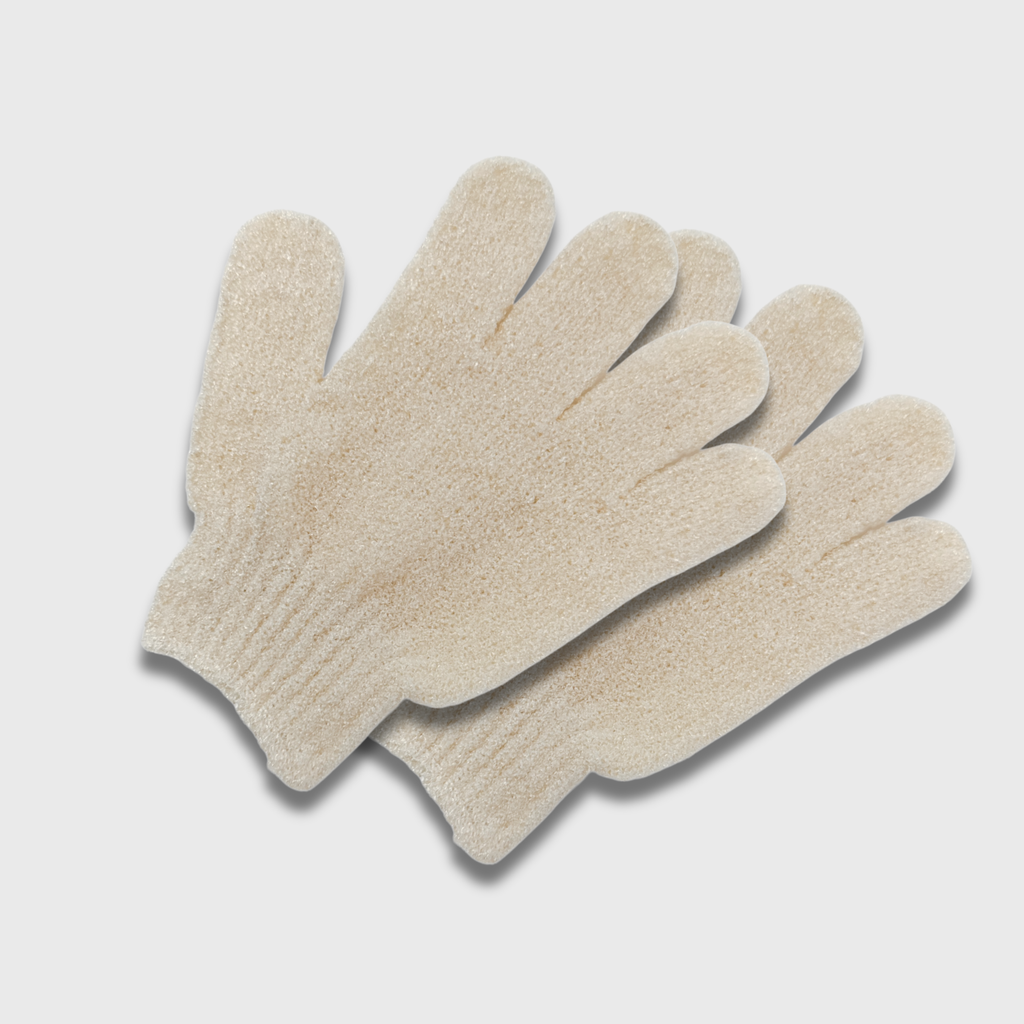 Spa Essentials 5 Pair Exfoliating Bath Gloves - Gentle Dead Skin Removal, Deep Cleaning & Exfoliating Body Scrub Gloves for Shower (Unscented)