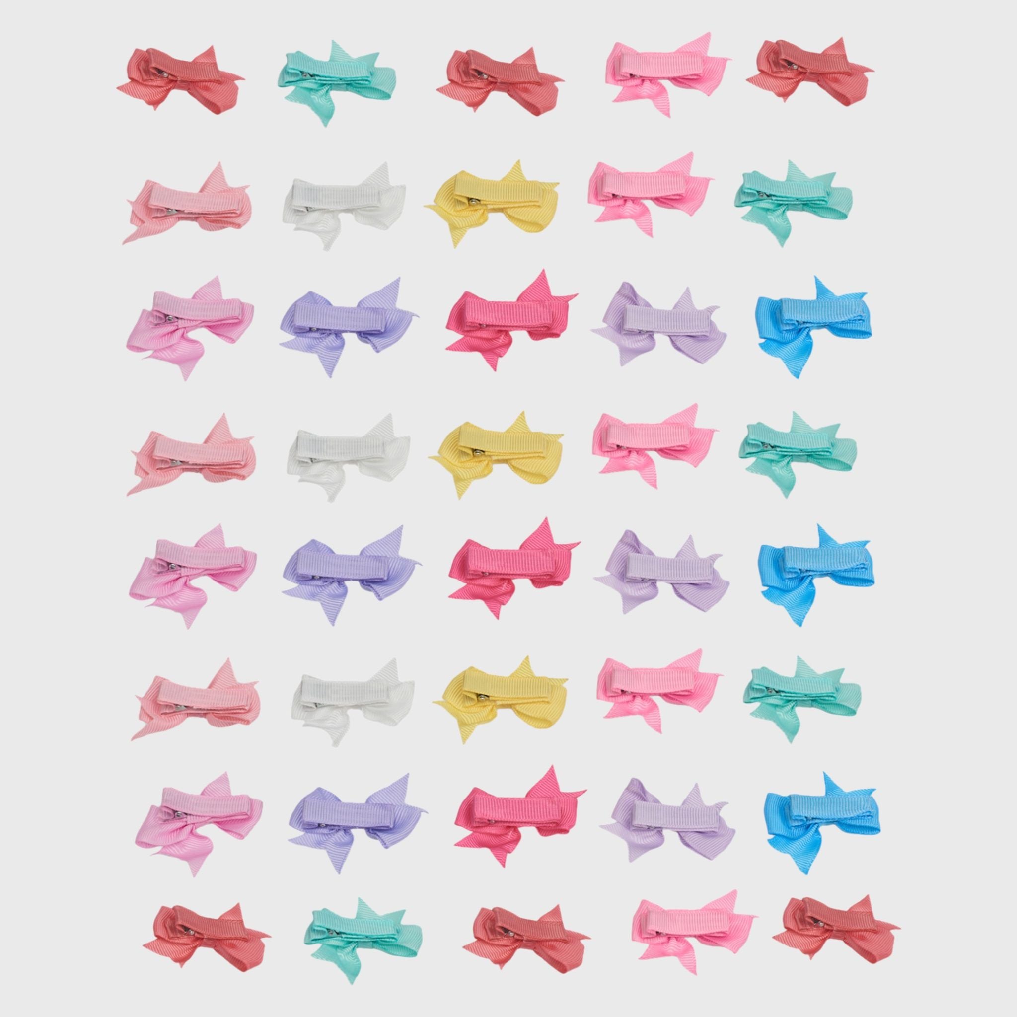 Simply Petals 40-Pack Lollipop Themed Baby Hair Bow Set -  Assorted Baby Bows for 0-12 Months, Colorful Clips for Infants, Girl, 40pcs