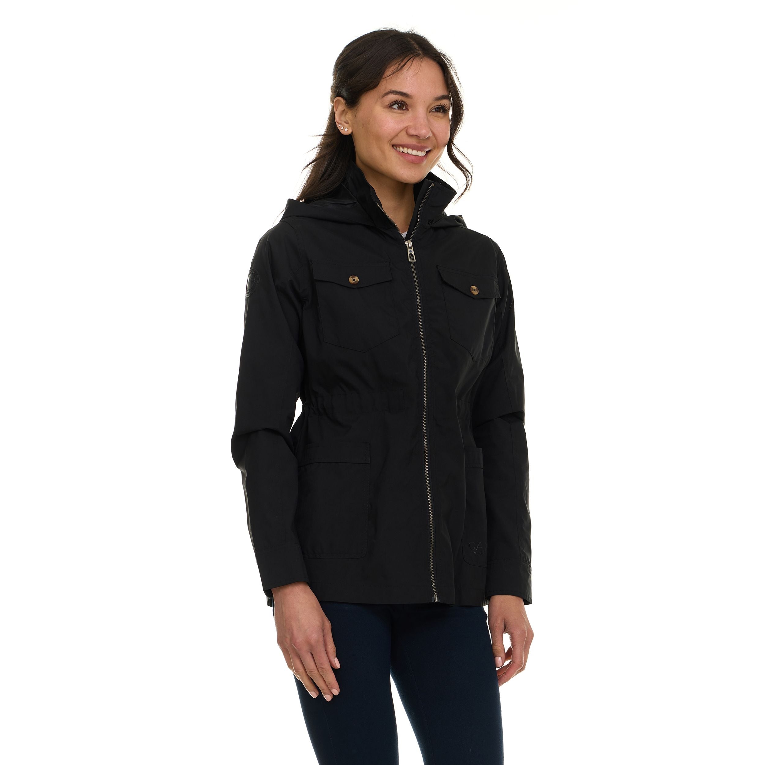 Canada Weather Gear Women's Safari Rain Jacket – Lightweight Water-Resistant Utility Jacket with Hood