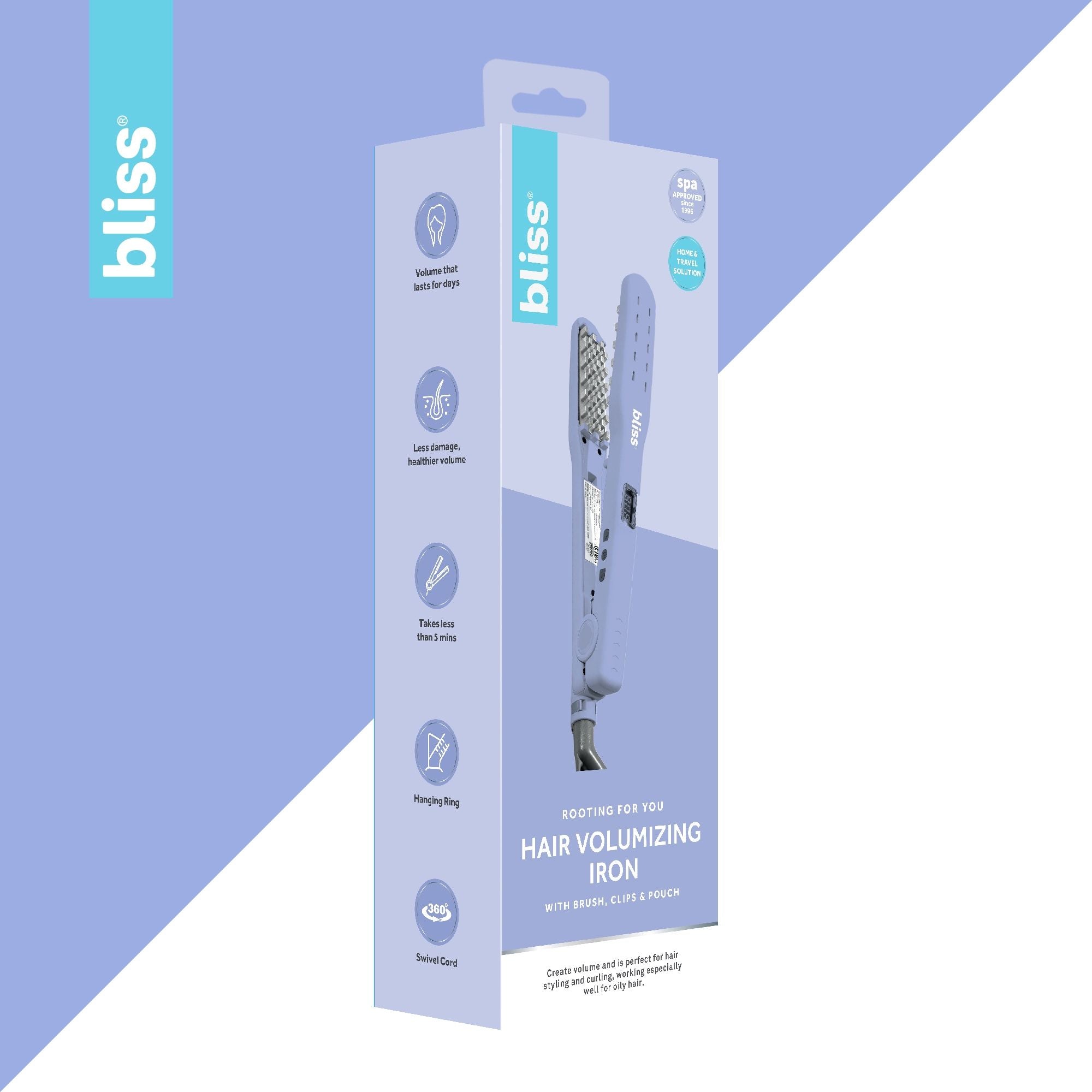 bliss Hair Volumizing Iron - Instant Root Lift for Lasting Volume