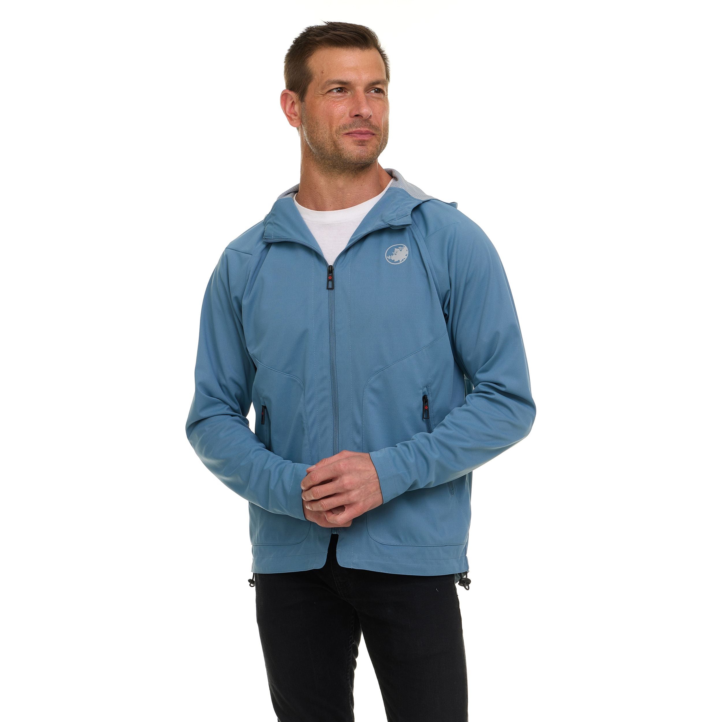 Canada Weather Gear Men’s Performance Tech Jacket – Active Stretch, Wind Resistant, Adjustable Waist, Lightweight