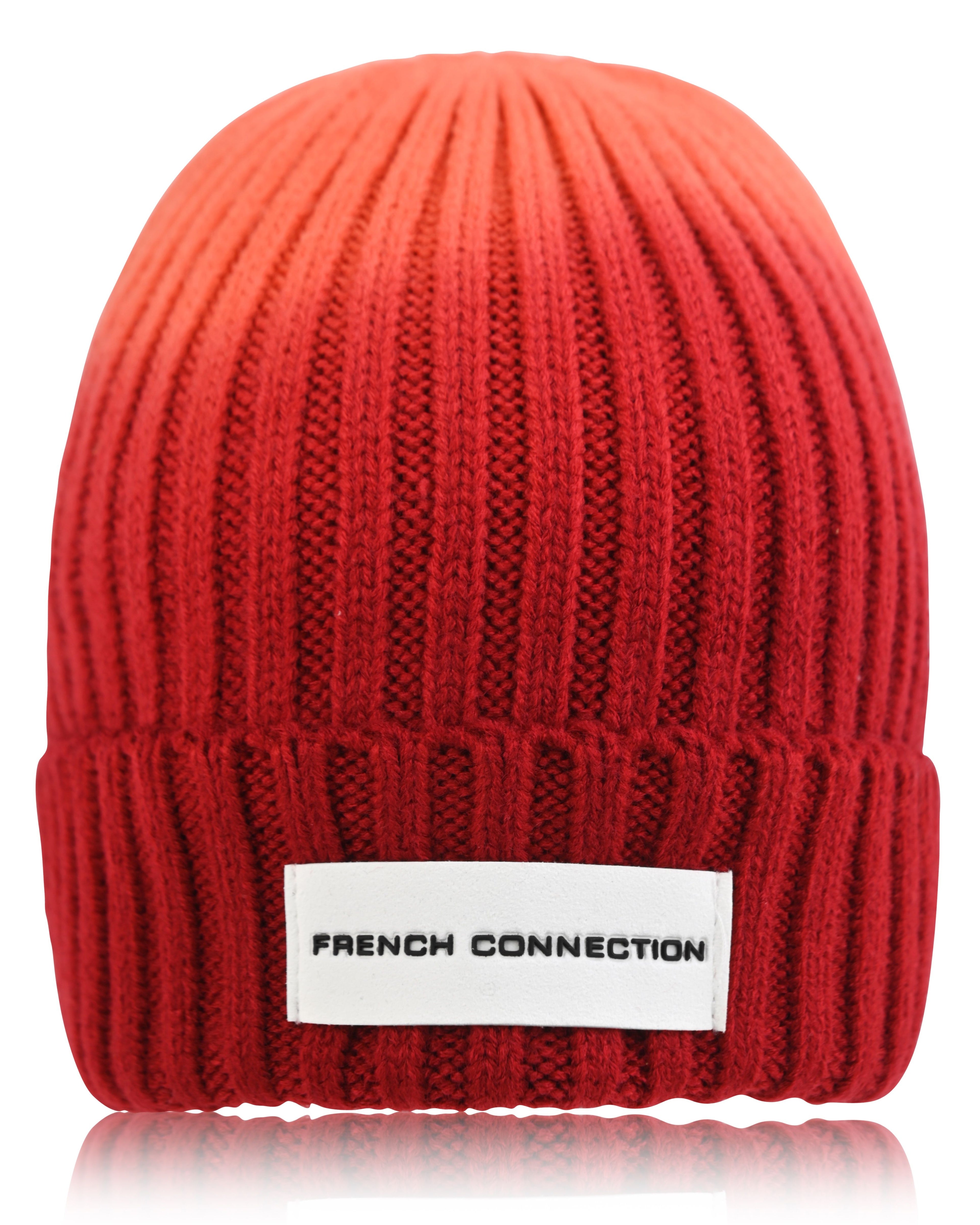 French Connection Women's Gradient Knit Beanie - Cozy Winter Hat in Trendy Ombre Colors