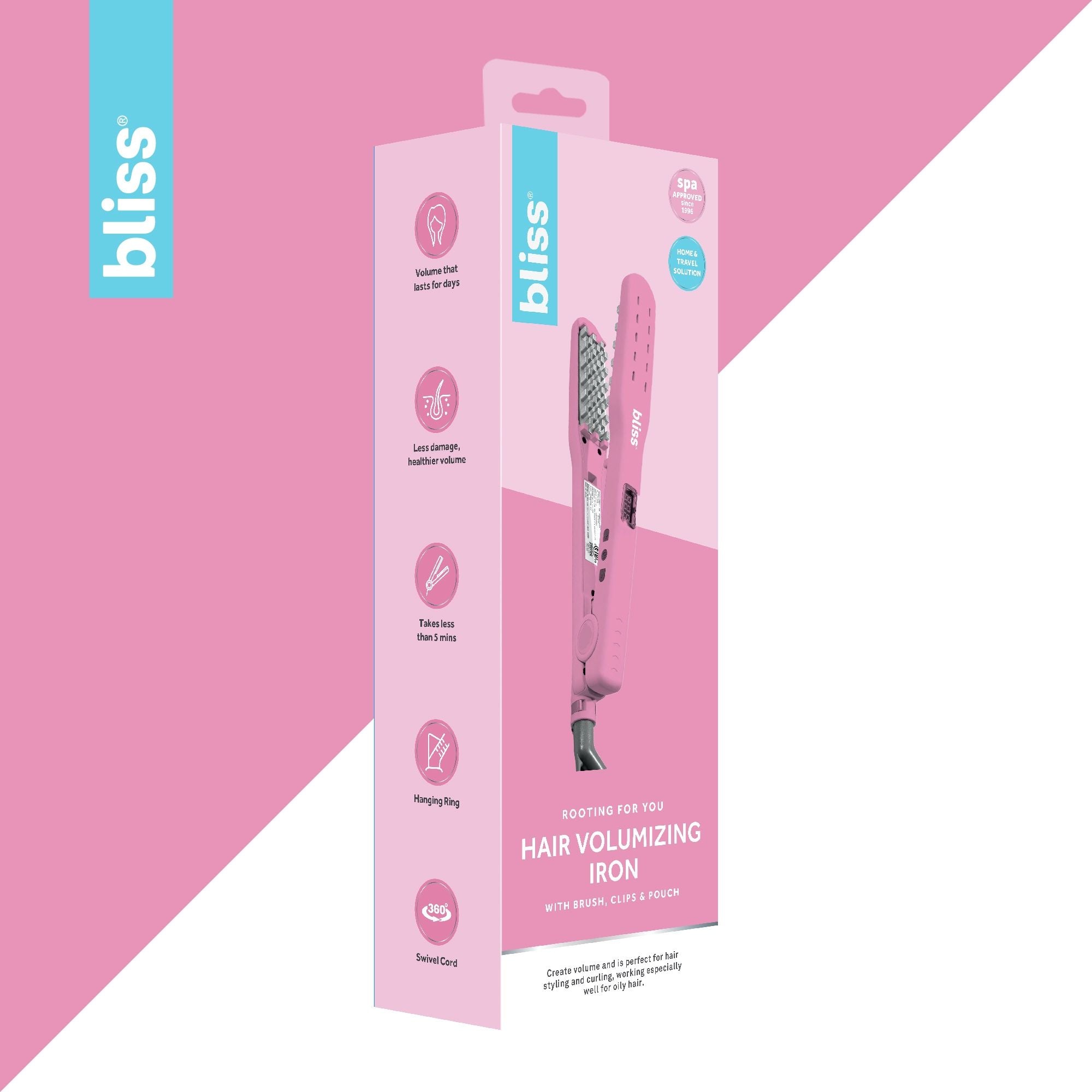 bliss Hair Volumizing Iron - Instant Root Lift for Lasting Volume