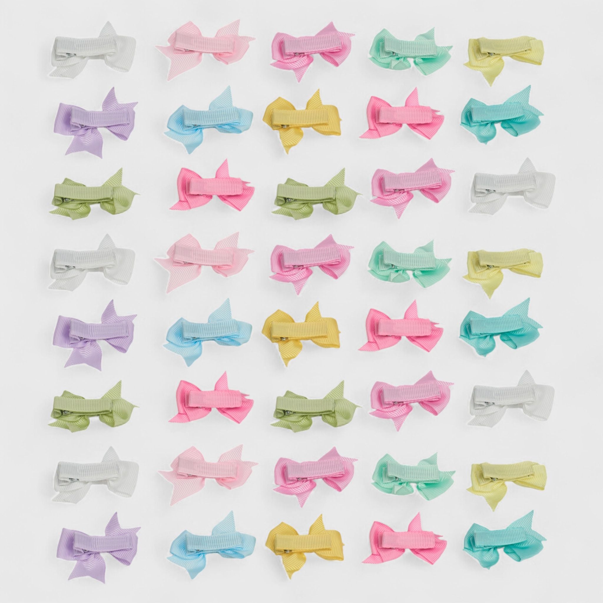 Simply Petals 40-Pack Strawberry Themed Baby Hair Bow Set -  Assorted Baby Bows for 0-12 Months, Colorful Clips for Infants, Girl, 40pcs
