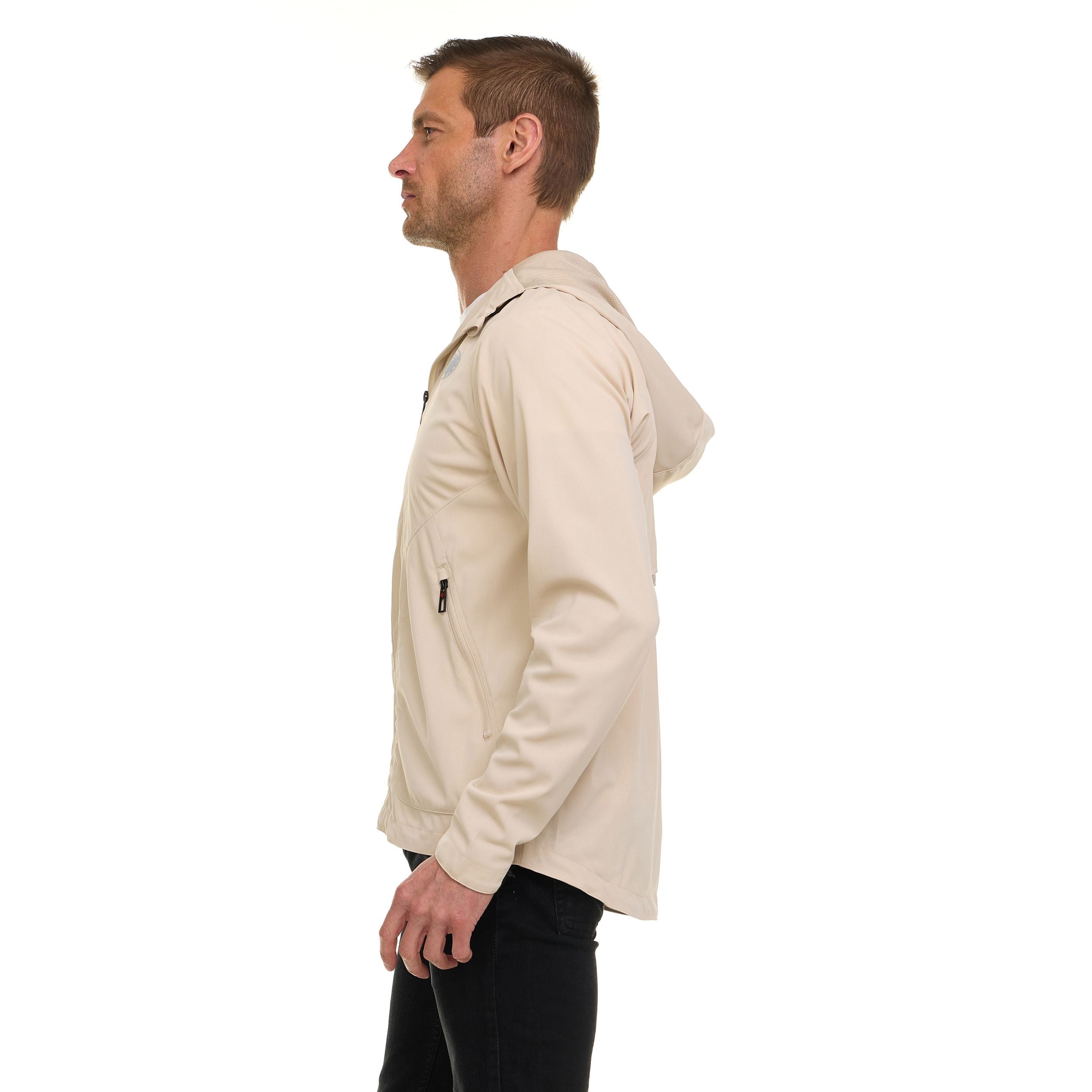 Canada Weather Gear Men’s Performance Tech Jacket – Active Stretch, Wind Resistant, Adjustable Waist, Lightweight