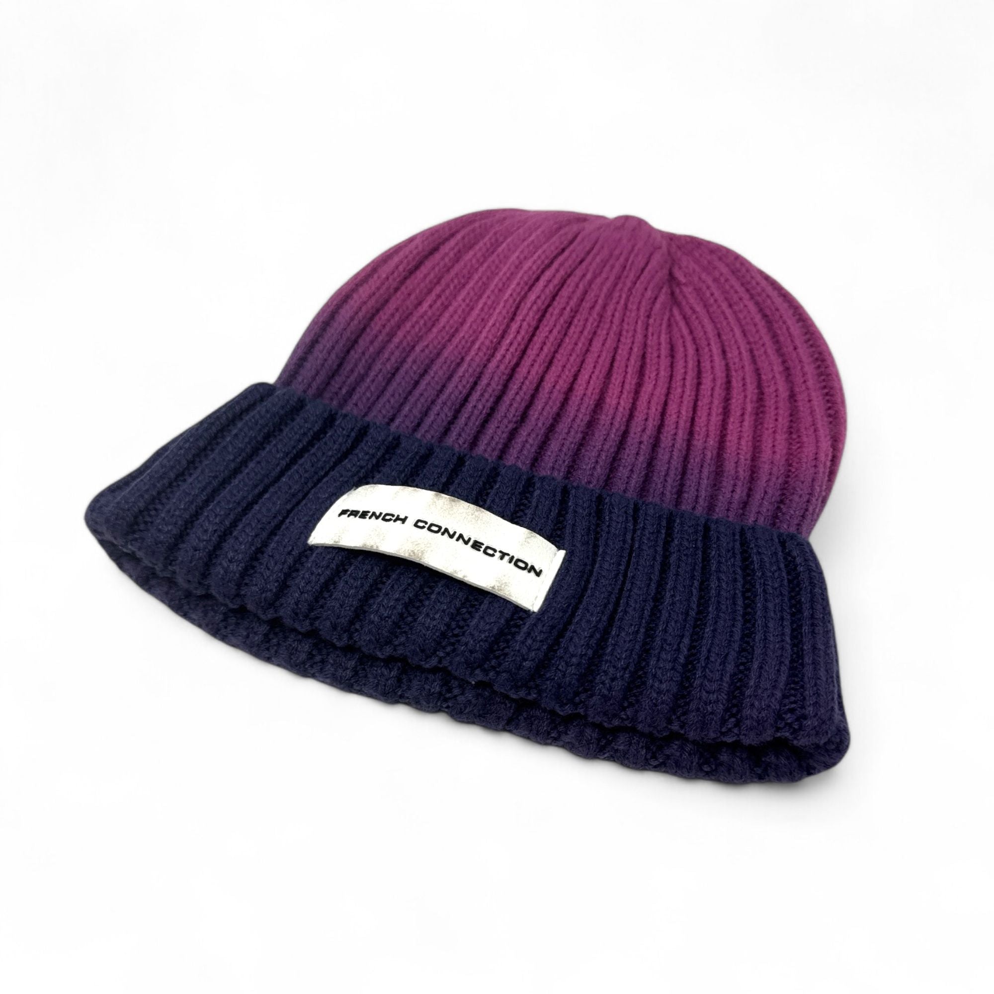 French Connection Women's Gradient Knit Beanie - Cozy Winter Hat in Trendy Ombre Colors
