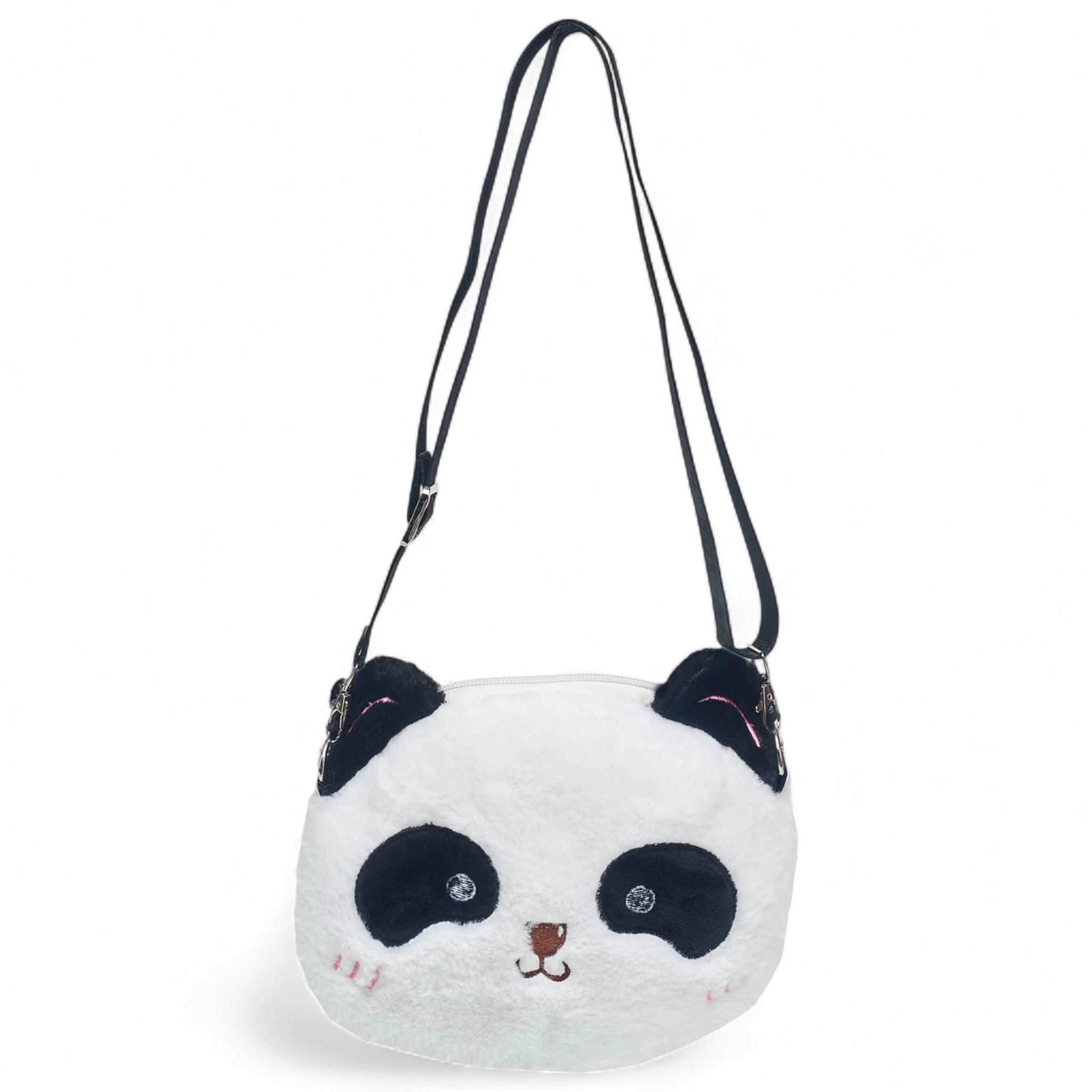 A Little Obsessed Girls' Cute & Fuzzy Panda Crossbody Purse