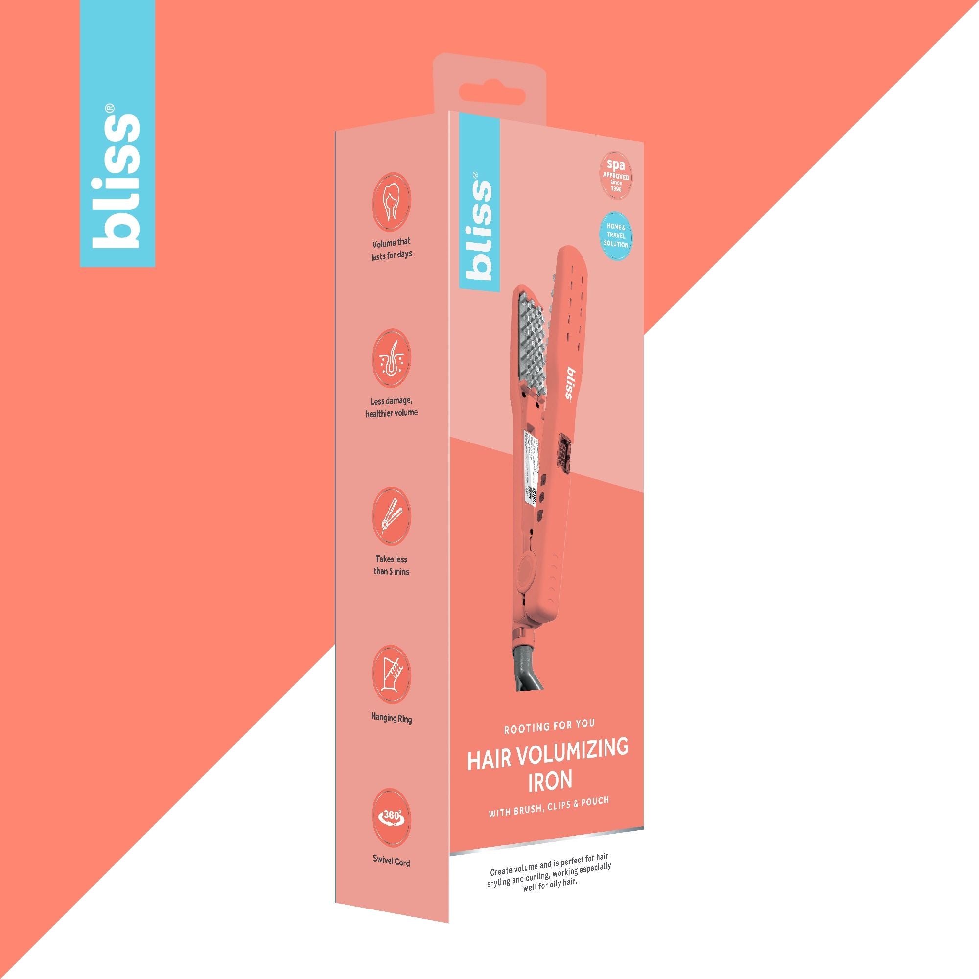 bliss Hair Volumizing Iron - Instant Root Lift for Lasting Volume