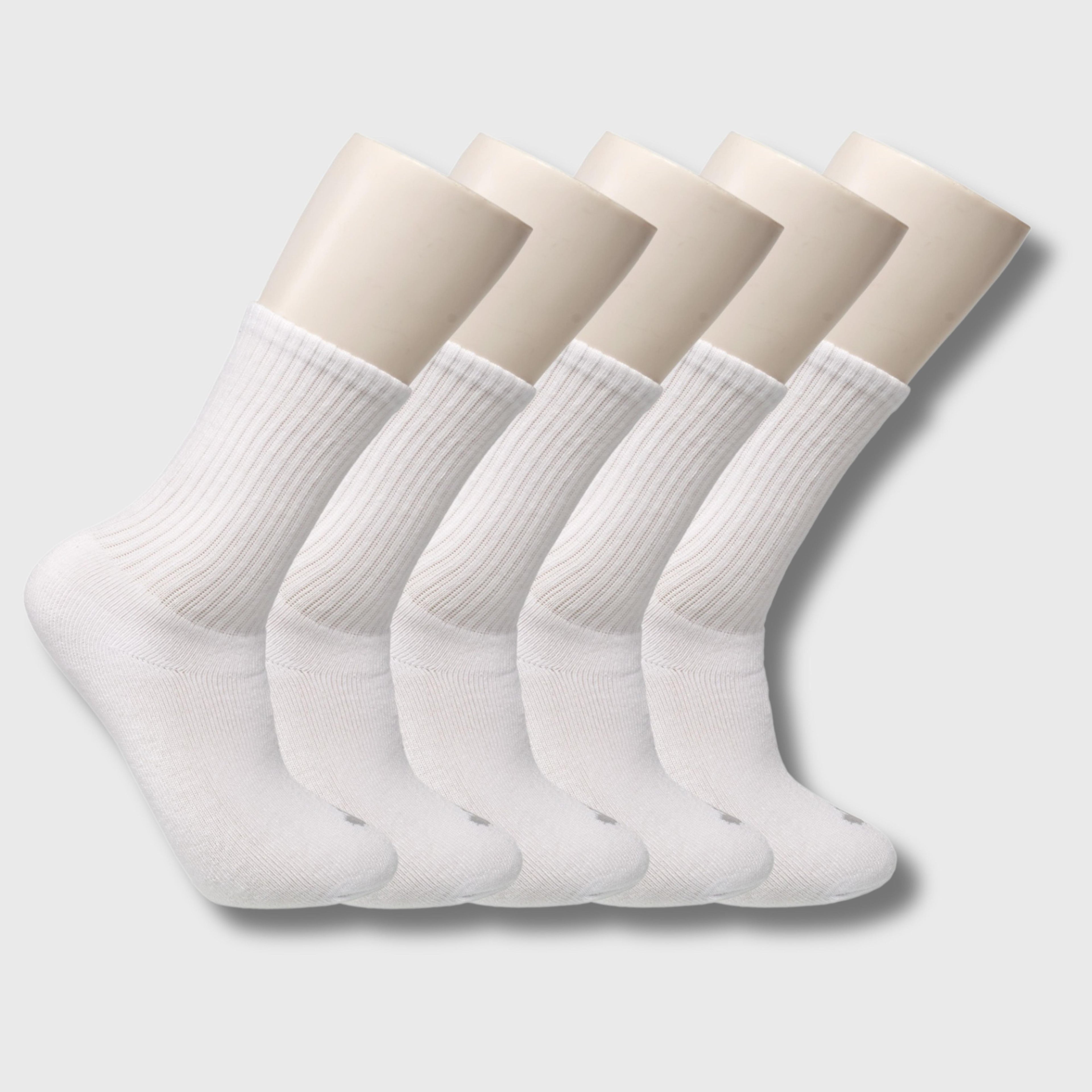 Canada Weather Gear Women's 5-Pack Cushioned Crew Socks, Size 4-10