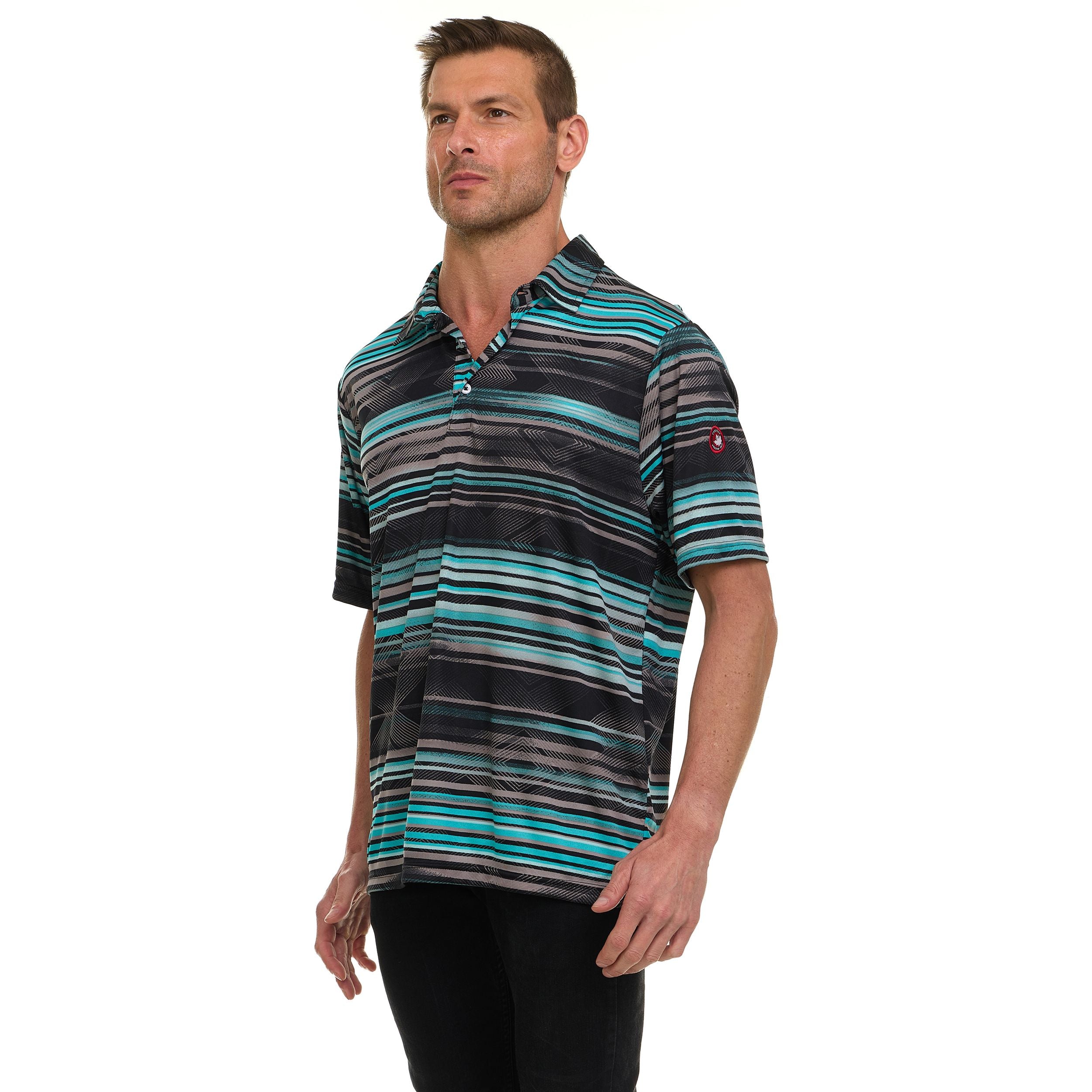 Canada Weather Gear Men’s Performance Polo Shirt – Short Sleeve Moisture Wicking Golf Shirt – Lightweight Athletic Fit