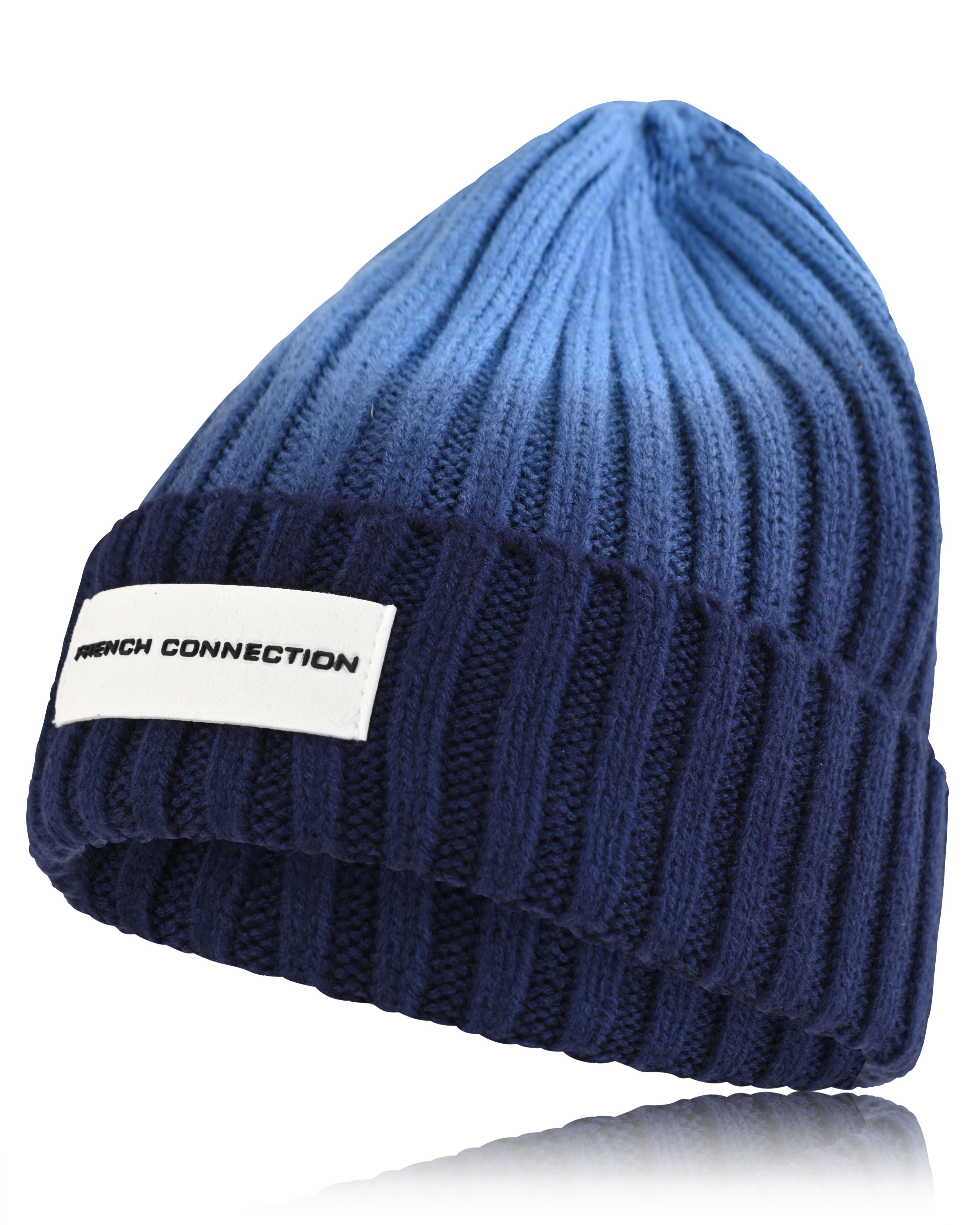 French Connection Women's Gradient Knit Beanie - Cozy Winter Hat in Trendy Ombre Colors