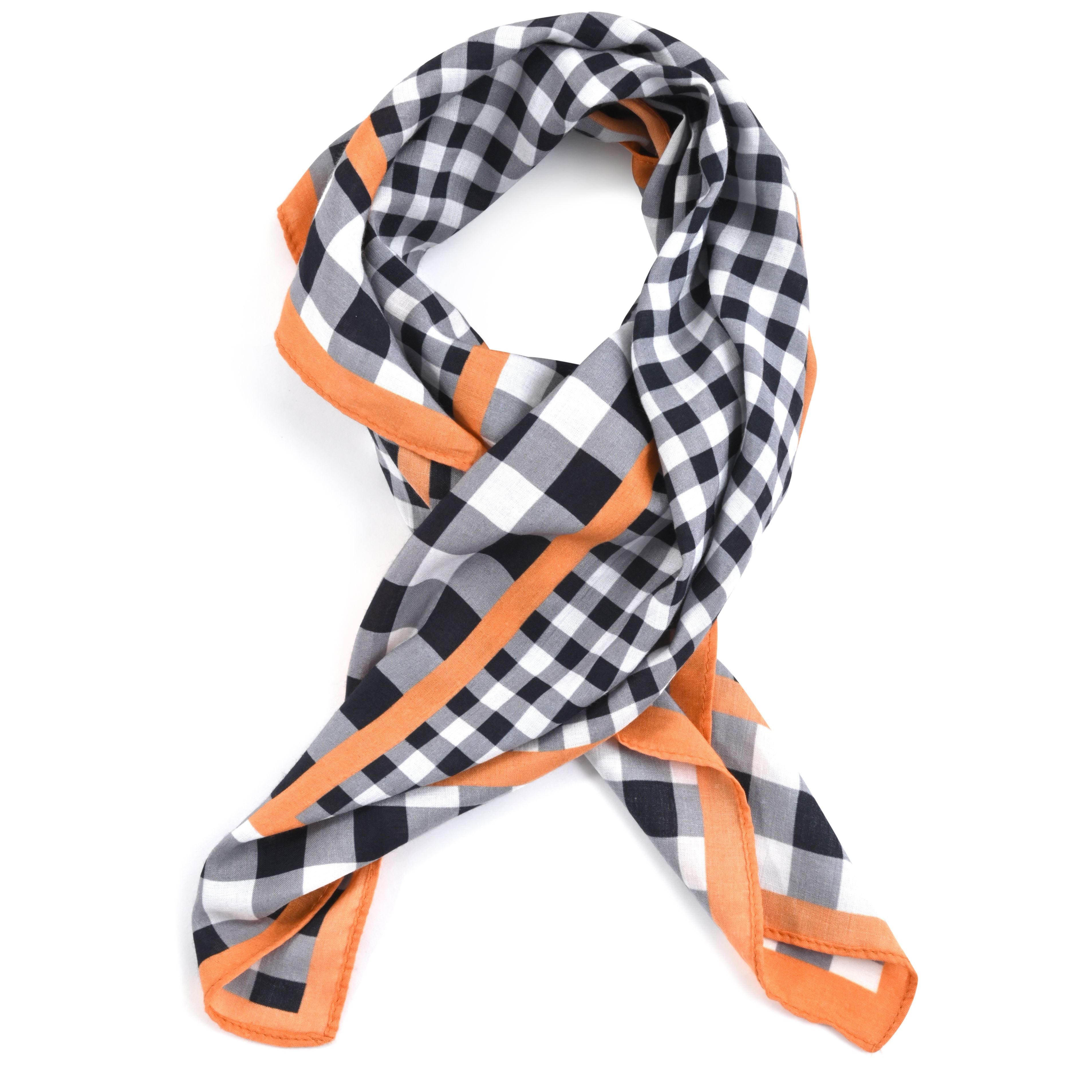 French Connection Women's Silk Scarf - Premium Silk Fabric and Fashion Styling As Shawl, Head Wrap, Bandana and Cover Up