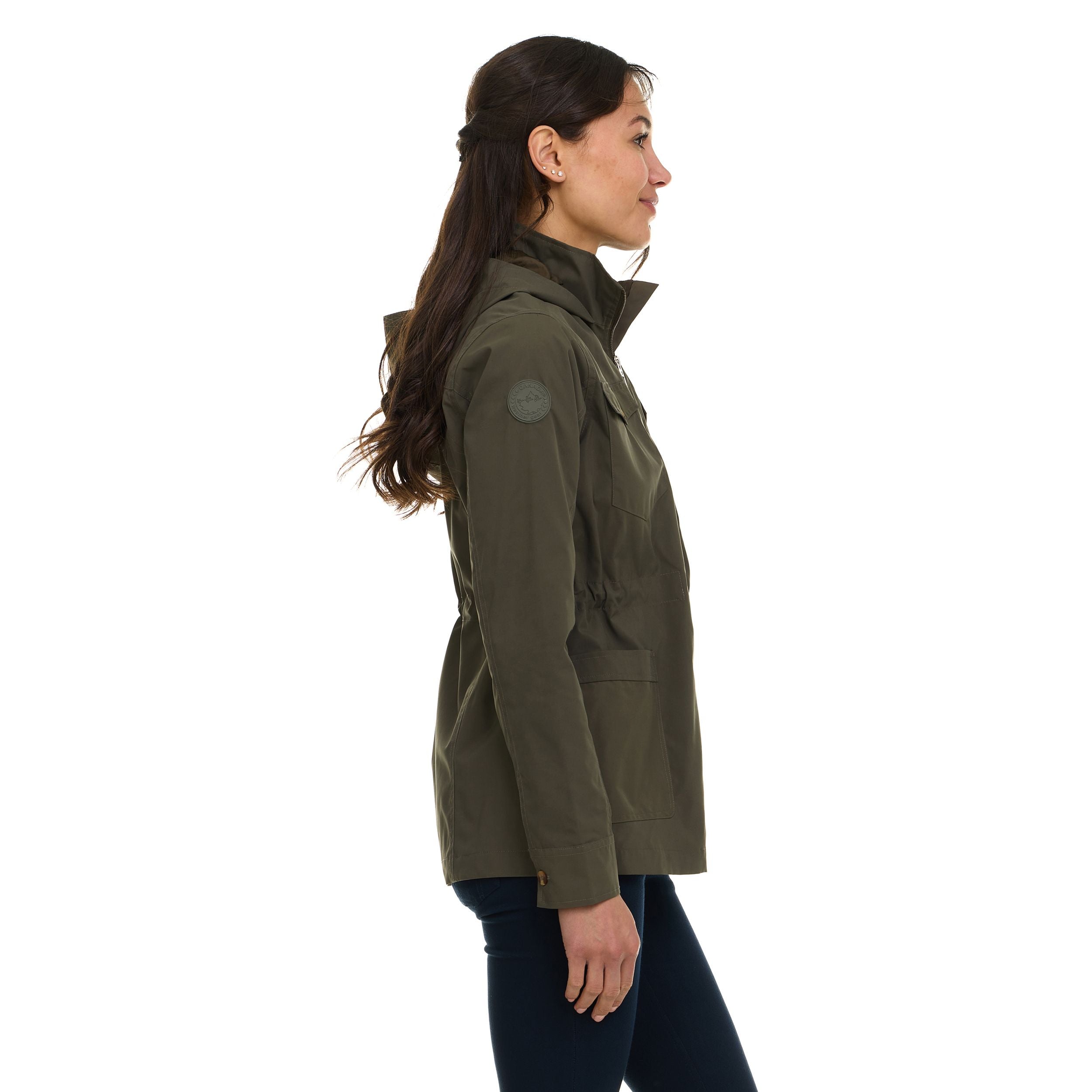 Canada Weather Gear Women's Safari Rain Jacket – Lightweight Water-Resistant Utility Jacket with Hood