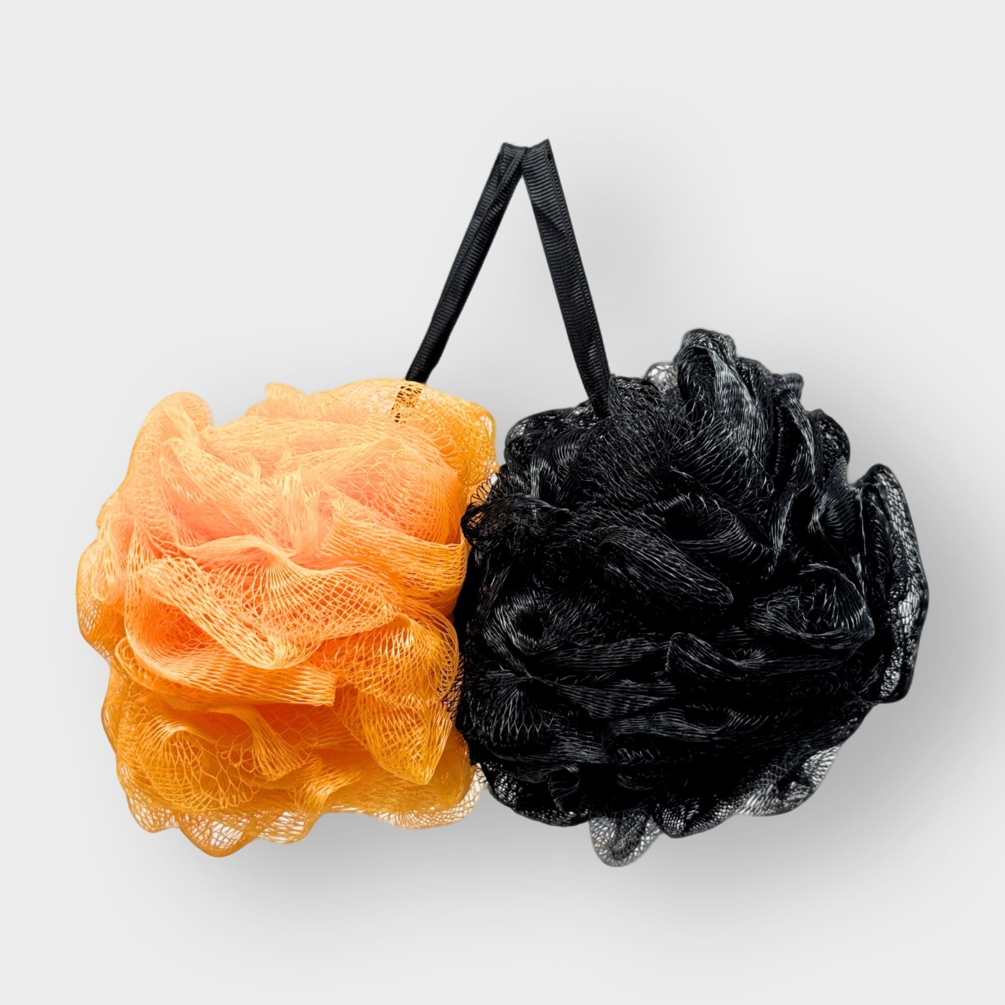 Spa Essentials Large Bath Loofahs - Extra Foaming Jumbo Shower Poufs Exfoliating Body Scrubber Mesh Sponges