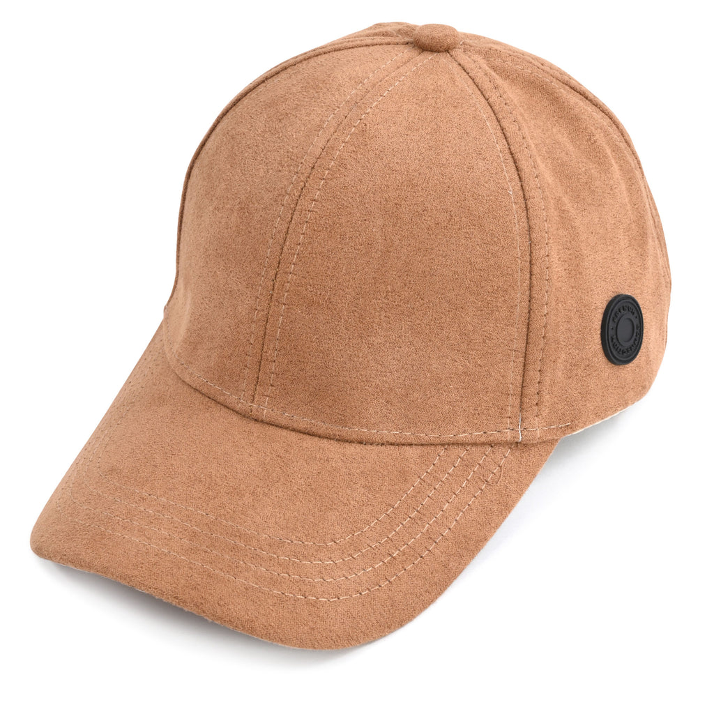 French Connection Microsuede Baseball Cap -  Strapback Metal Closure