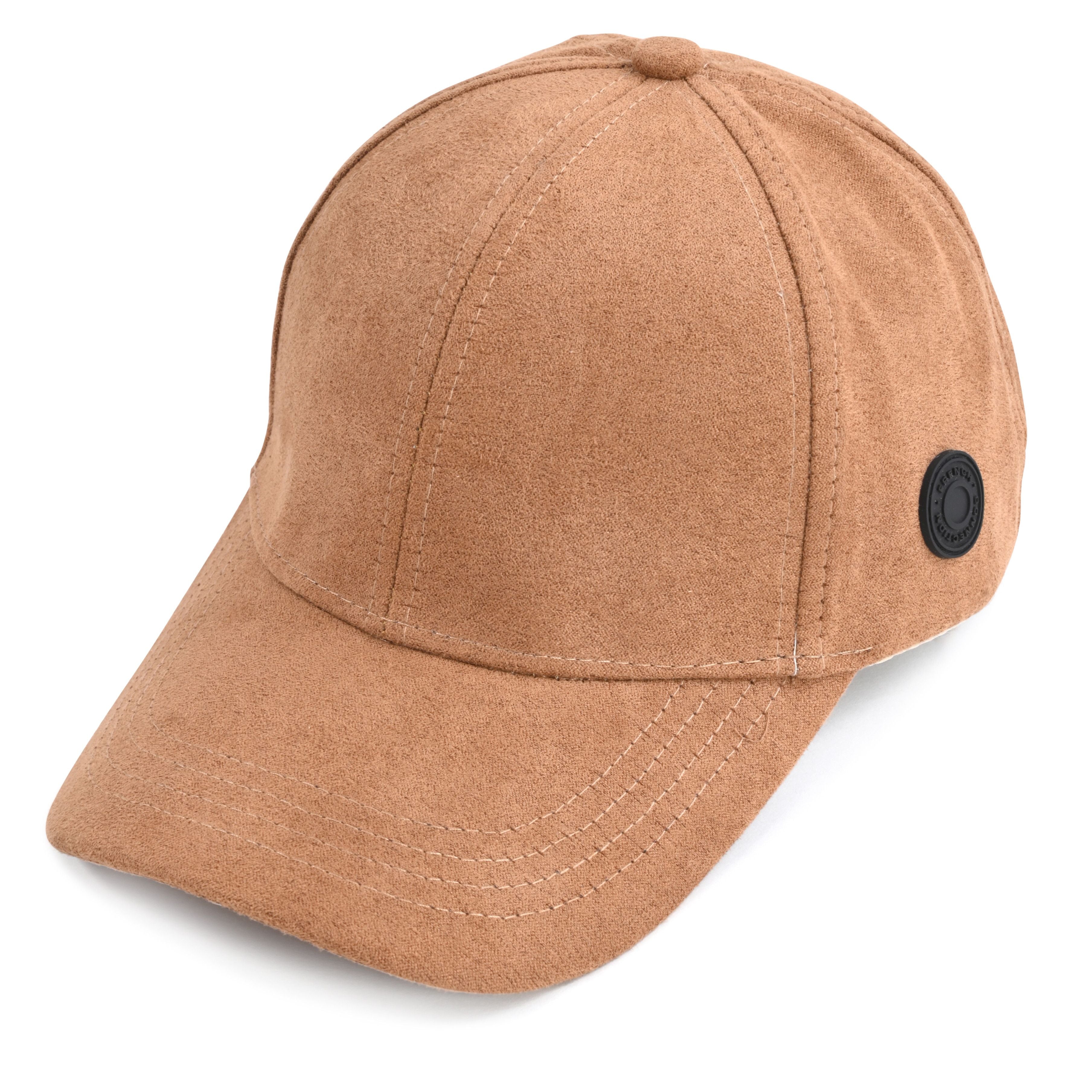 French Connection Microsuede Baseball Cap -  Strapback Metal Closure