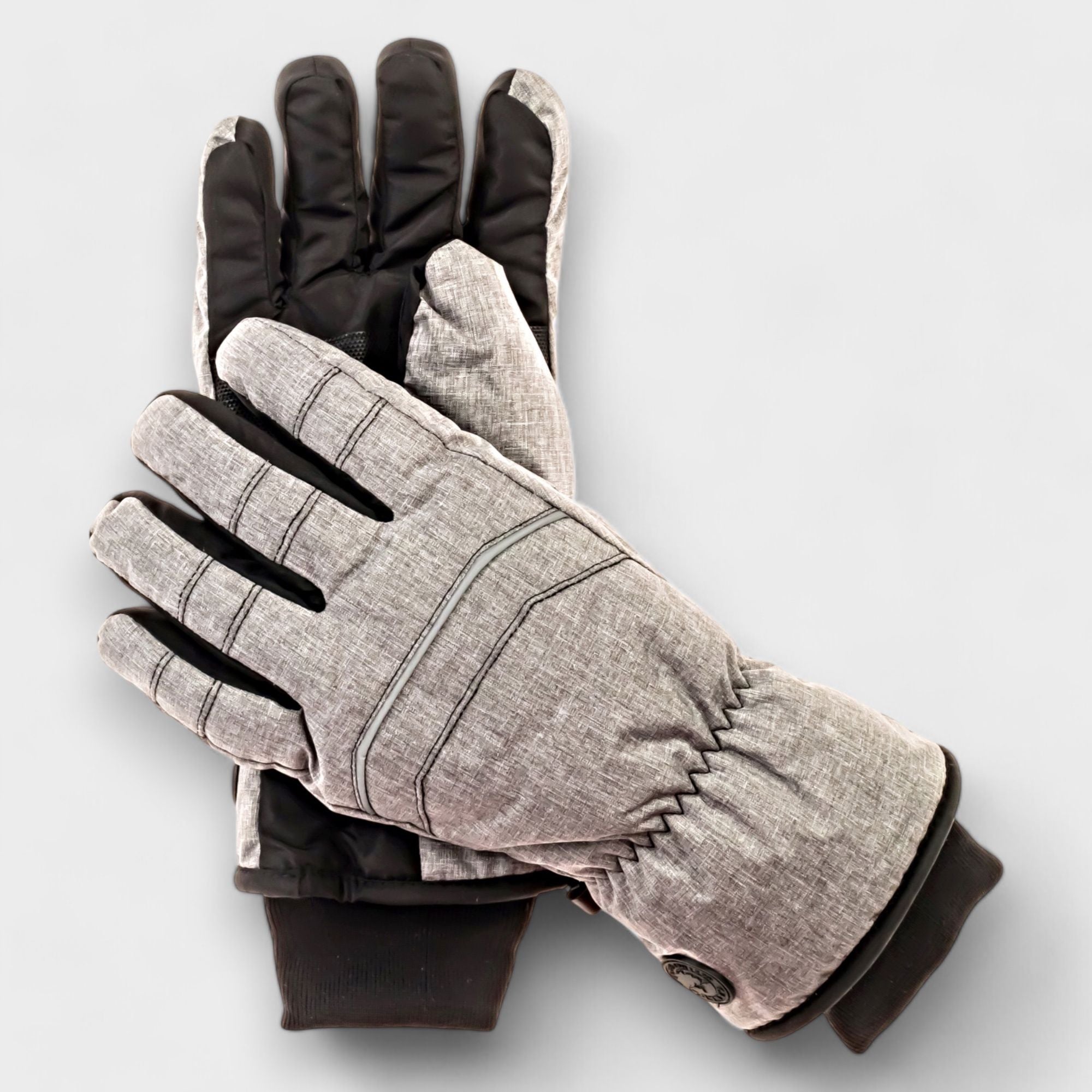 Canada Weather Gear Men's Ski Gloves - Water-Resistant Winter Gloves with Warmth Indicator