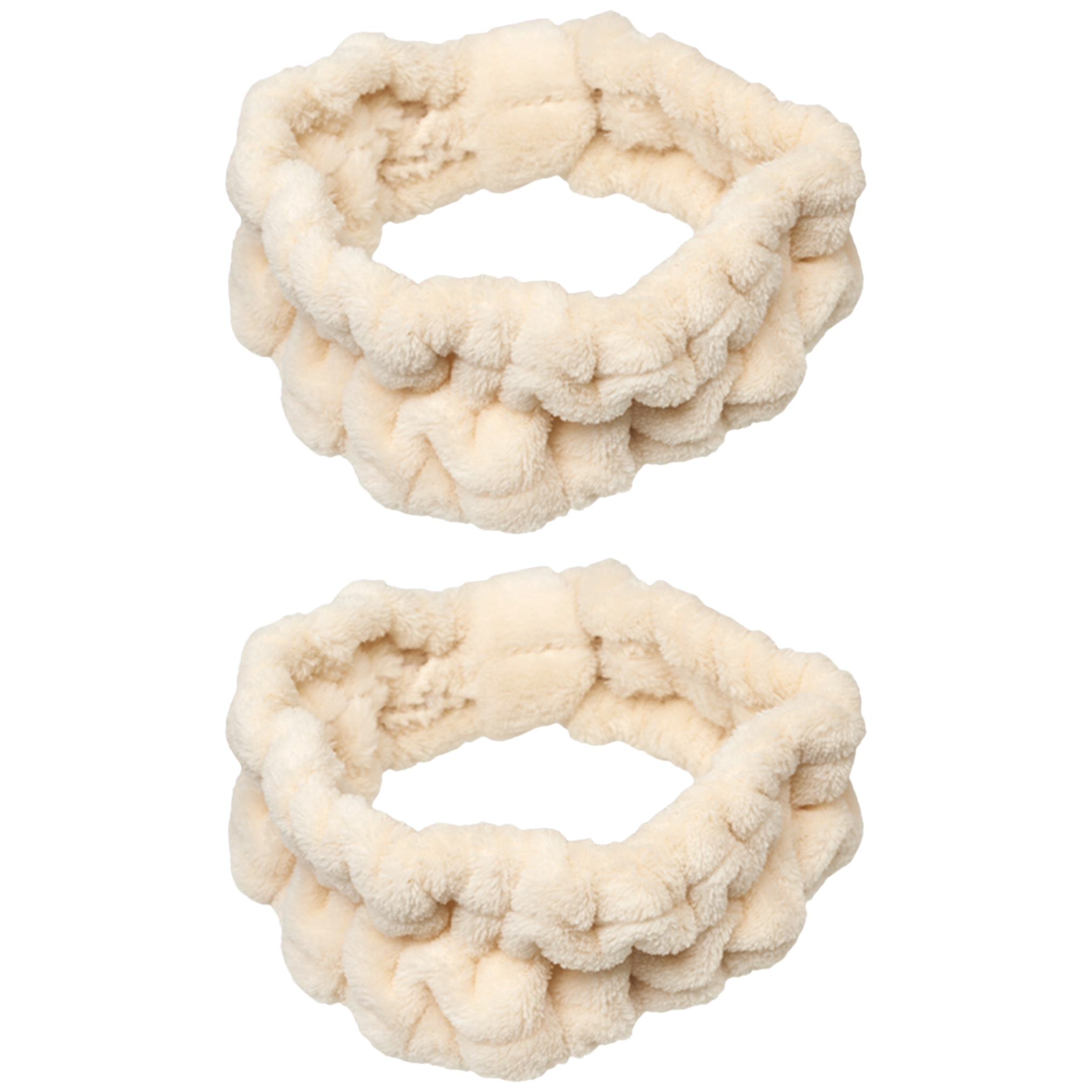 Spa Essentials 2-Pack Plush Spa Headbands – Ultra-Soft Stretch Fleece Facial Hair Bands for Women – Ideal for Makeup, Skincare, and Bath
