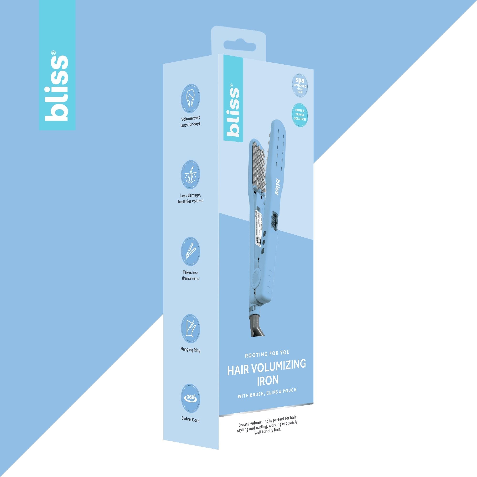 bliss Hair Volumizing Iron - Instant Root Lift for Lasting Volume