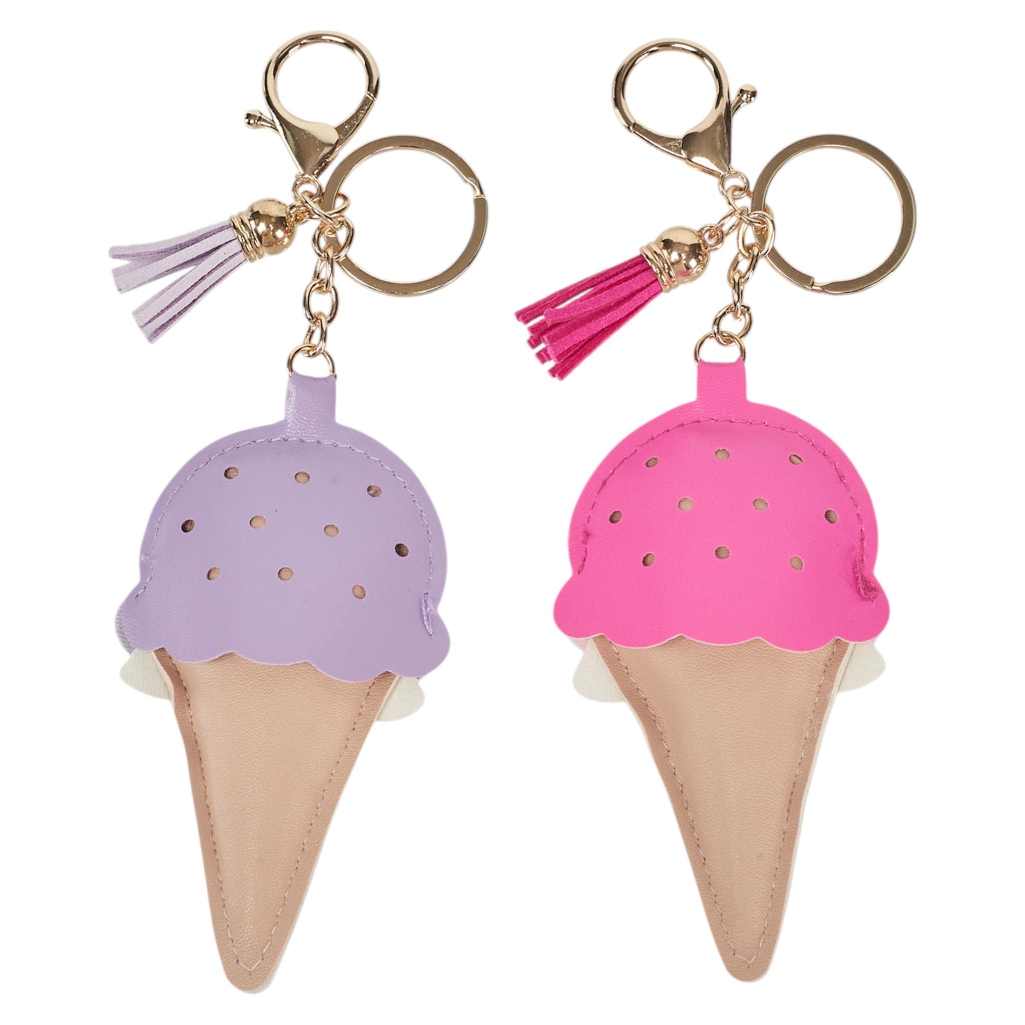 A Little Obsessed Girls' 2pk Ice Cream Cone Tassel Bag Charm Set for Kids