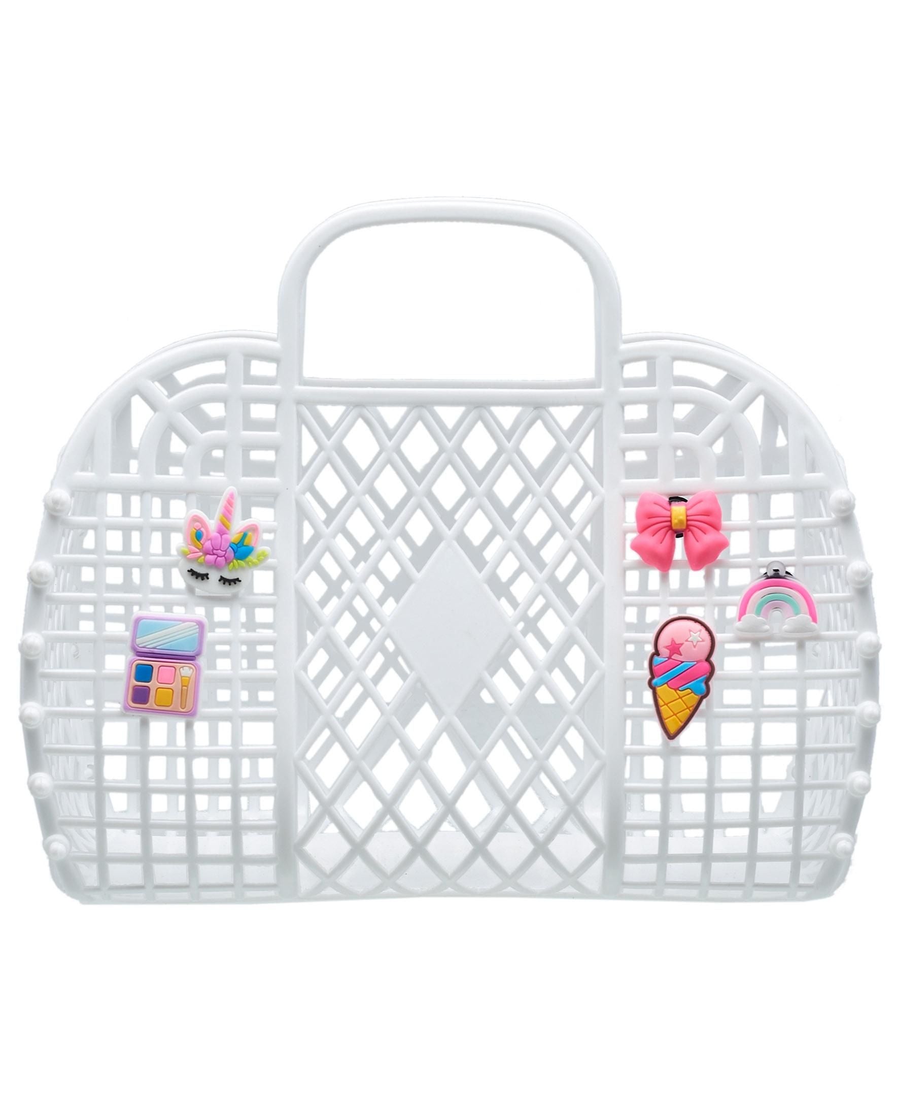 A Little Obsessed Kid's Jelly Tote Bag With Charms for Girls (Youth)