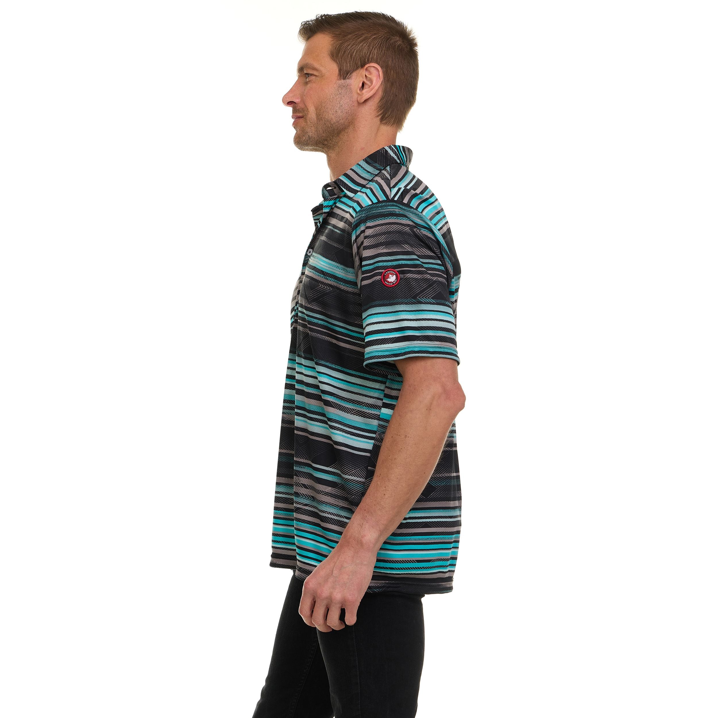 Canada Weather Gear Men’s Performance Polo Shirt – Short Sleeve Moisture Wicking Golf Shirt – Lightweight Athletic Fit