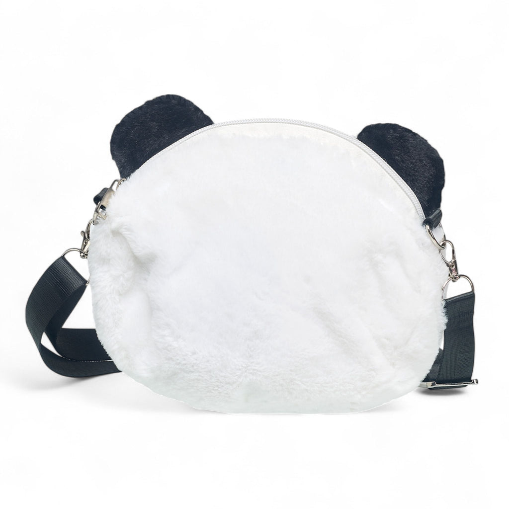 A Little Obsessed Girls' Cute & Fuzzy Panda Crossbody Purse