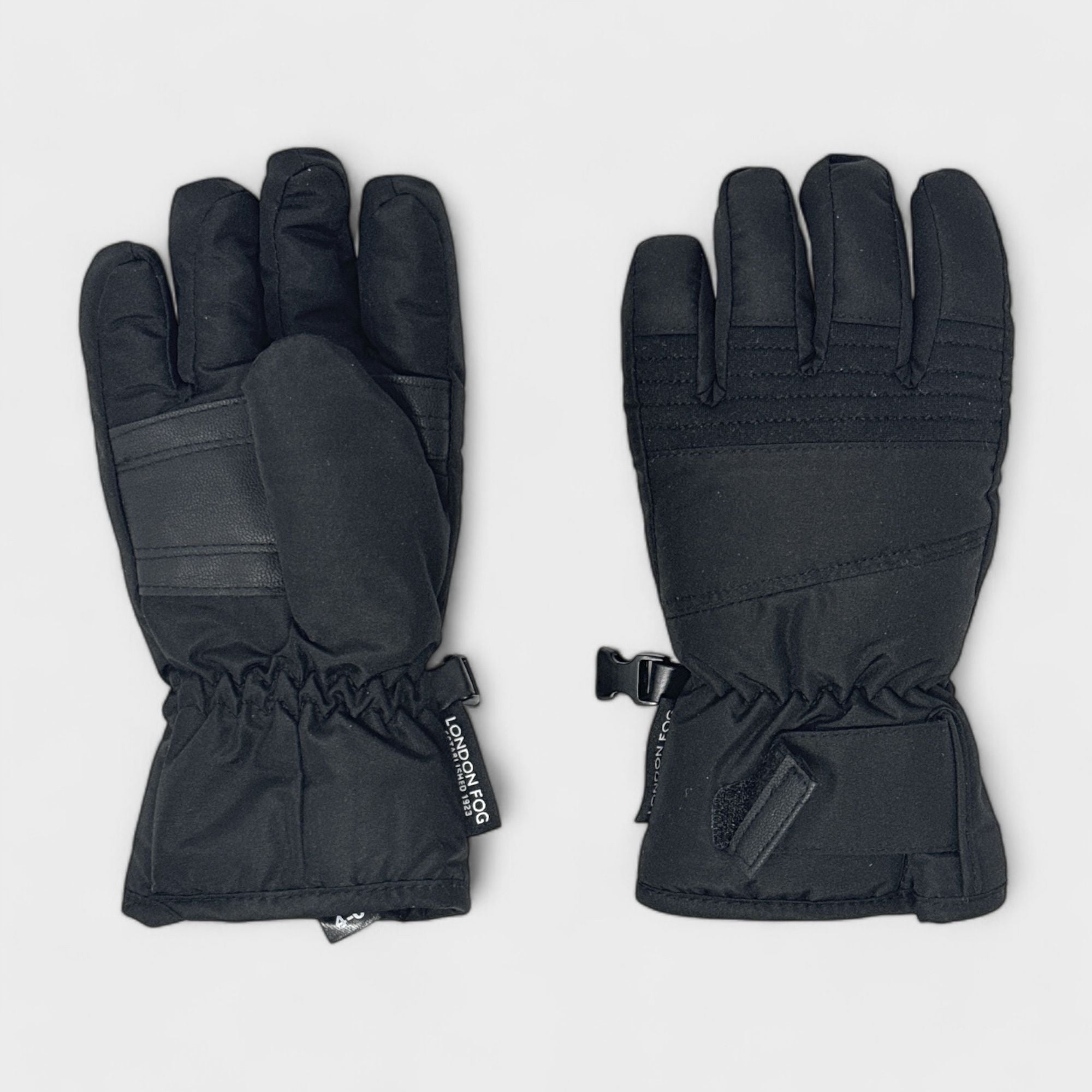 London Fog Boy's Ski Gloves - Winter Sports Snow Gloves with Velcro Closure and Reinforfced Grip for Kids (Size 4-6)