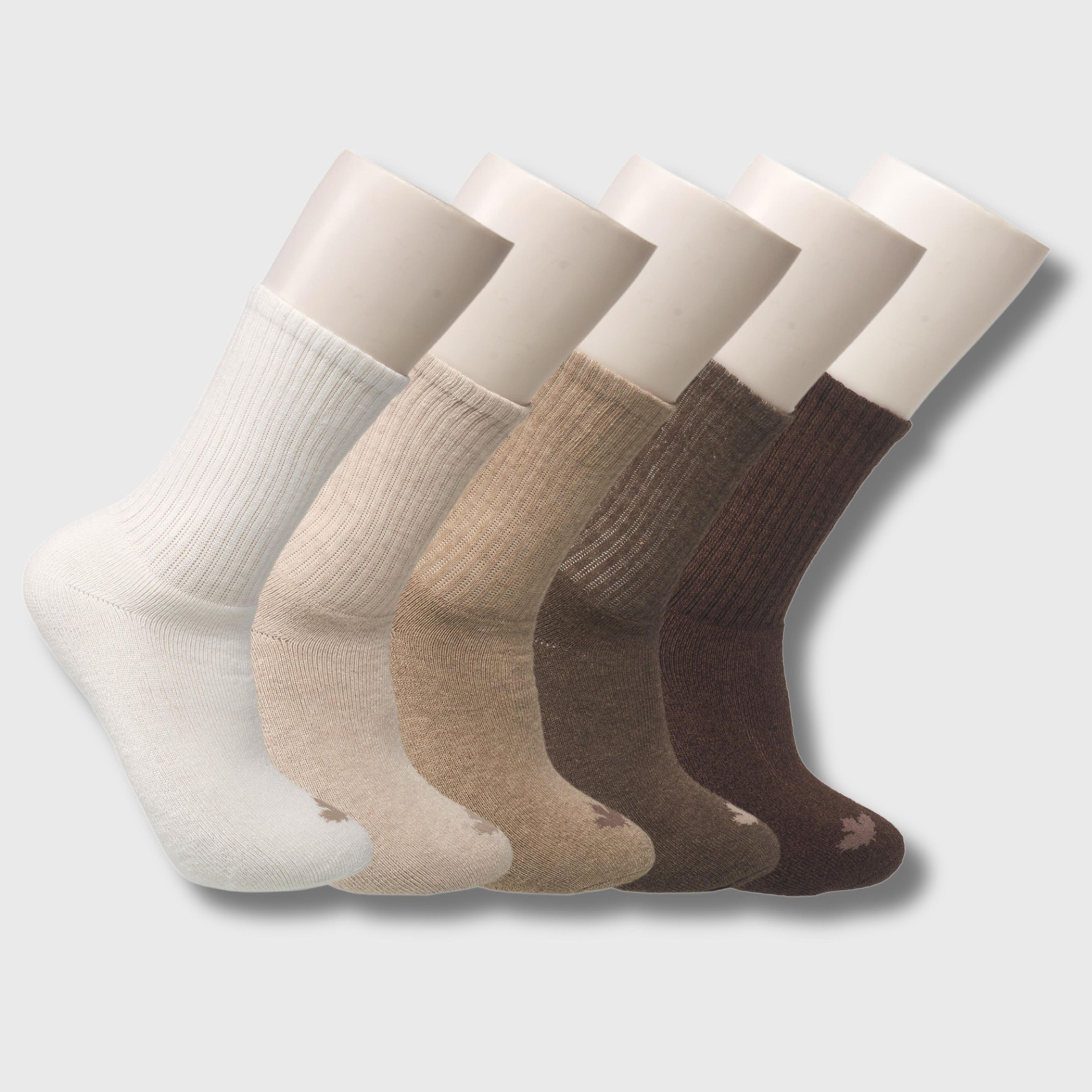 Canada Weather Gear Women's 5-Pack Cushioned Crew Socks, Size 4-10