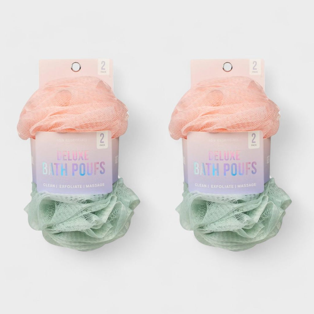 Spa Essentials Bath Loofahs - Shower Poufs