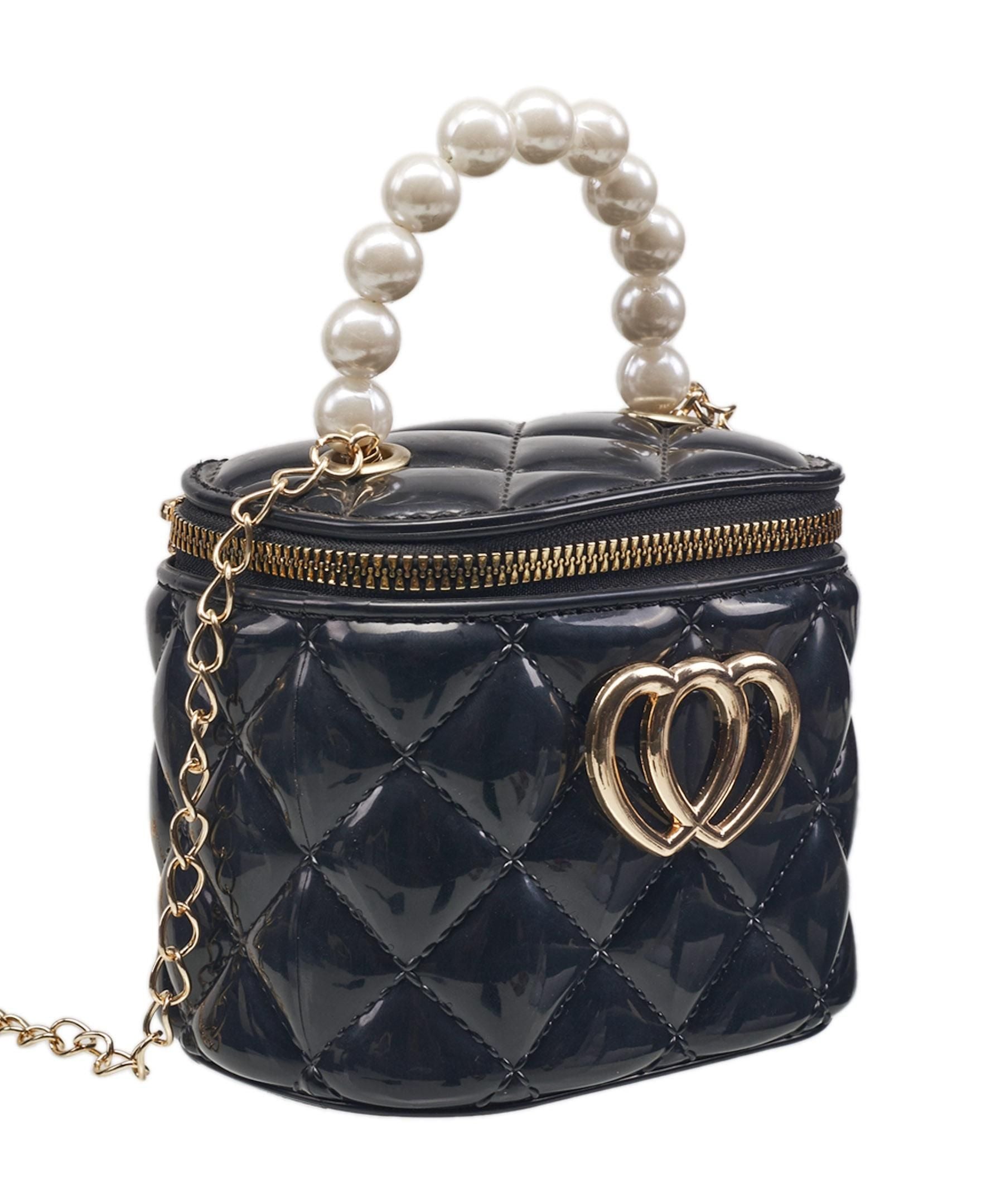 Willow & Ruby Kid's Mini Quilted Bucket Bag - Crossbody Purse for Girls (Youth)