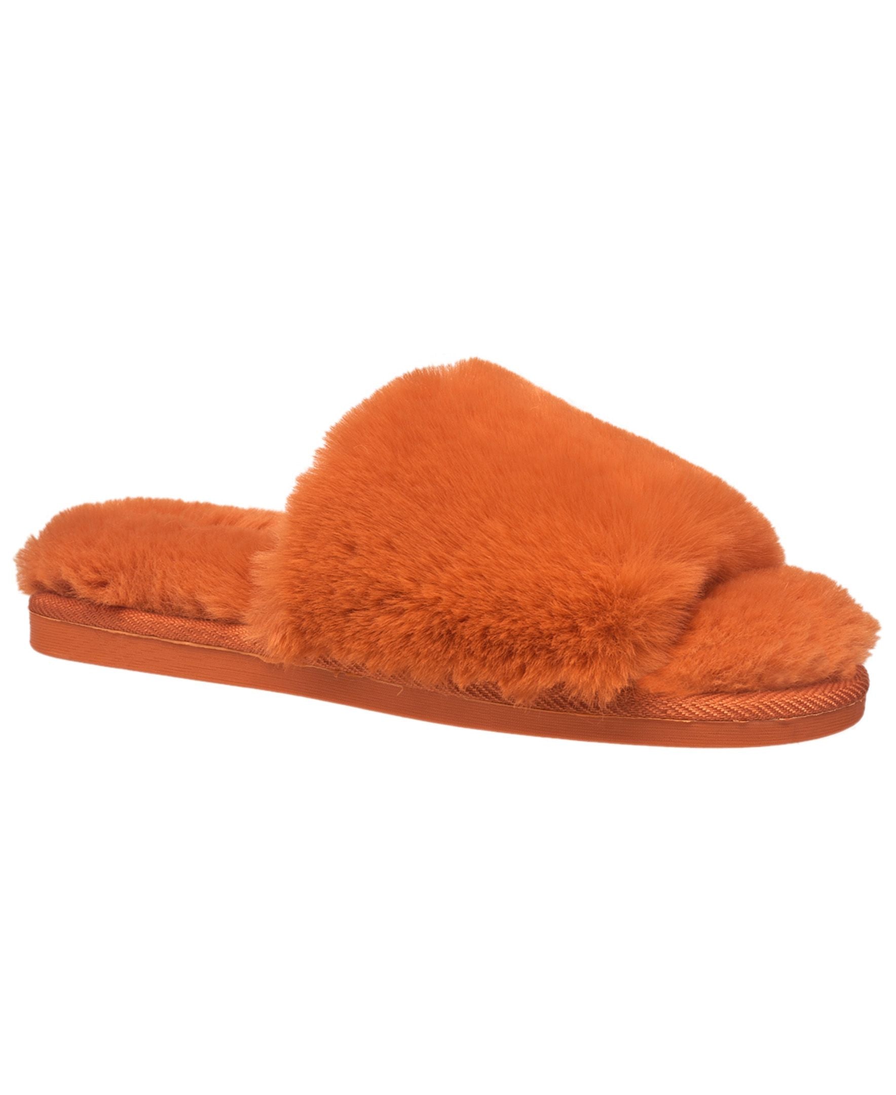 Aeropostale Women's Open Toe Fuzzy Slippers with Cushioned Comfort