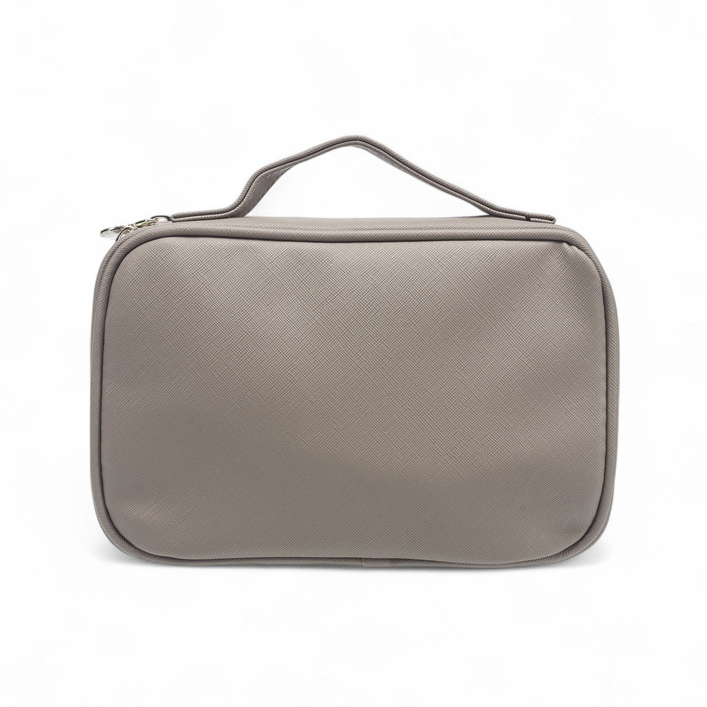 French Connection Travel Organizer Pouch – Luxe Double-Zip Toiletry & Tech Case with Handle