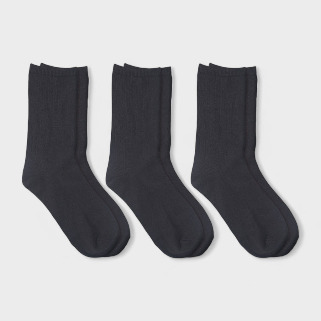 Willow & Ruby Women's 3-Pack Super Soft Crew Socks - Comfy & Stylish Everyday Wear Women Crew Socks