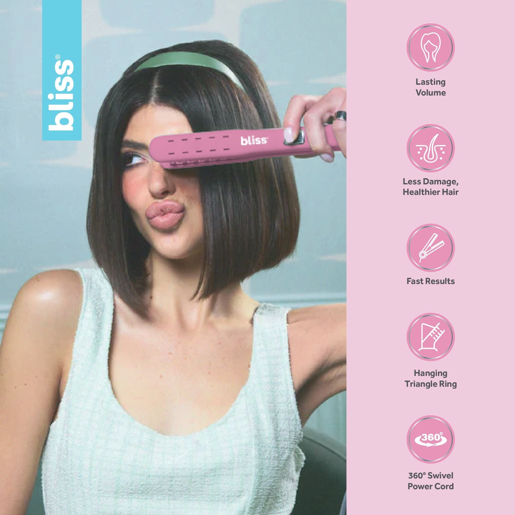 bliss Hair Volumizing Iron - Instant Root Lift for Lasting Volume