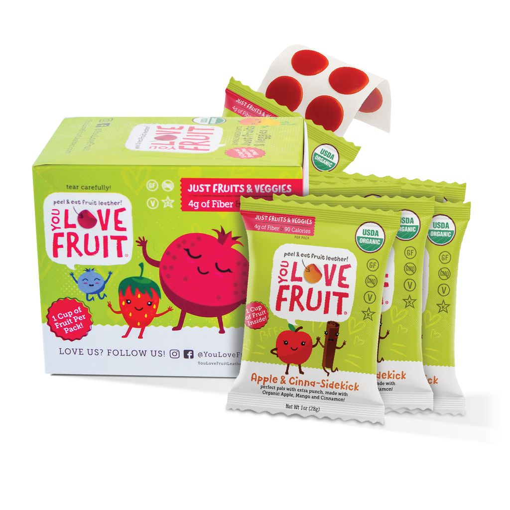 YOU LOVE FRUIT Organic Fruit Snacks — 1 oz Pouches, Pack of 12