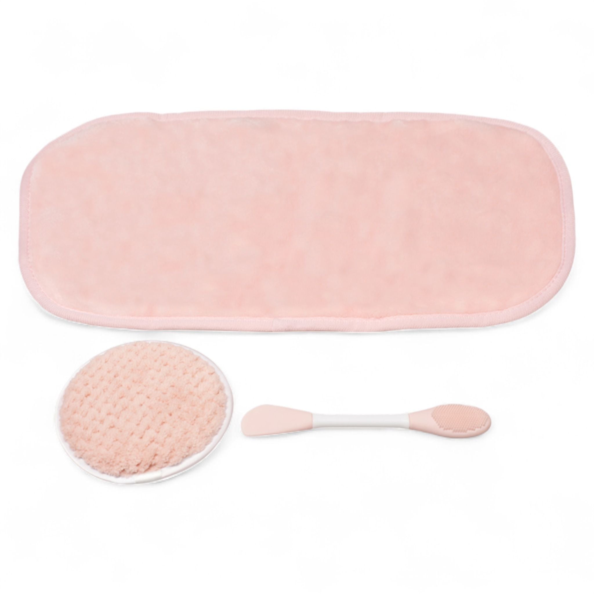 Spa Essentials 3-Piece Facial Care Set – Ultra-Soft Headband, Reusable Cleansing Pad & Dual-Ended Applicator