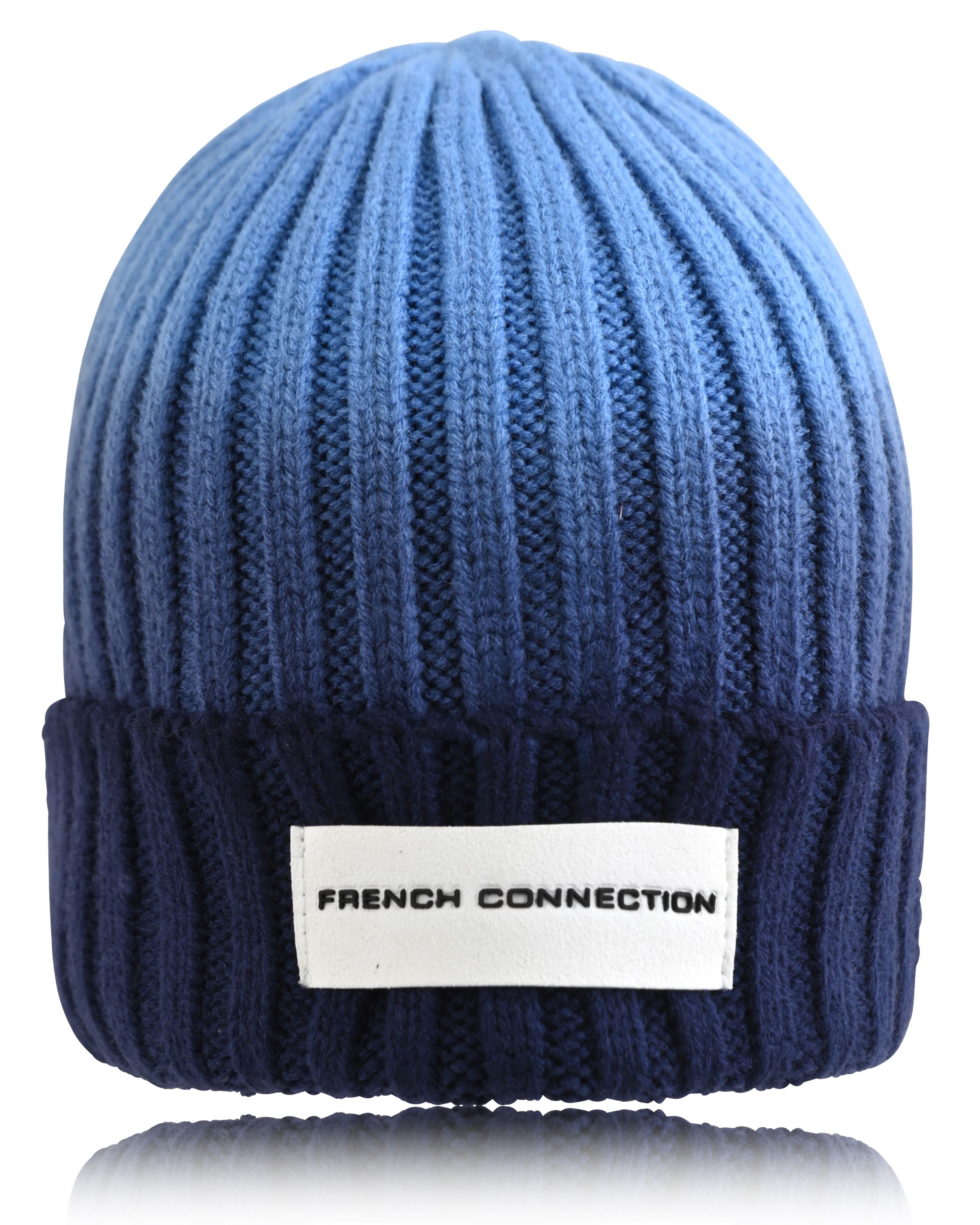 French Connection Women's Gradient Knit Beanie - Cozy Winter Hat in Trendy Ombre Colors
