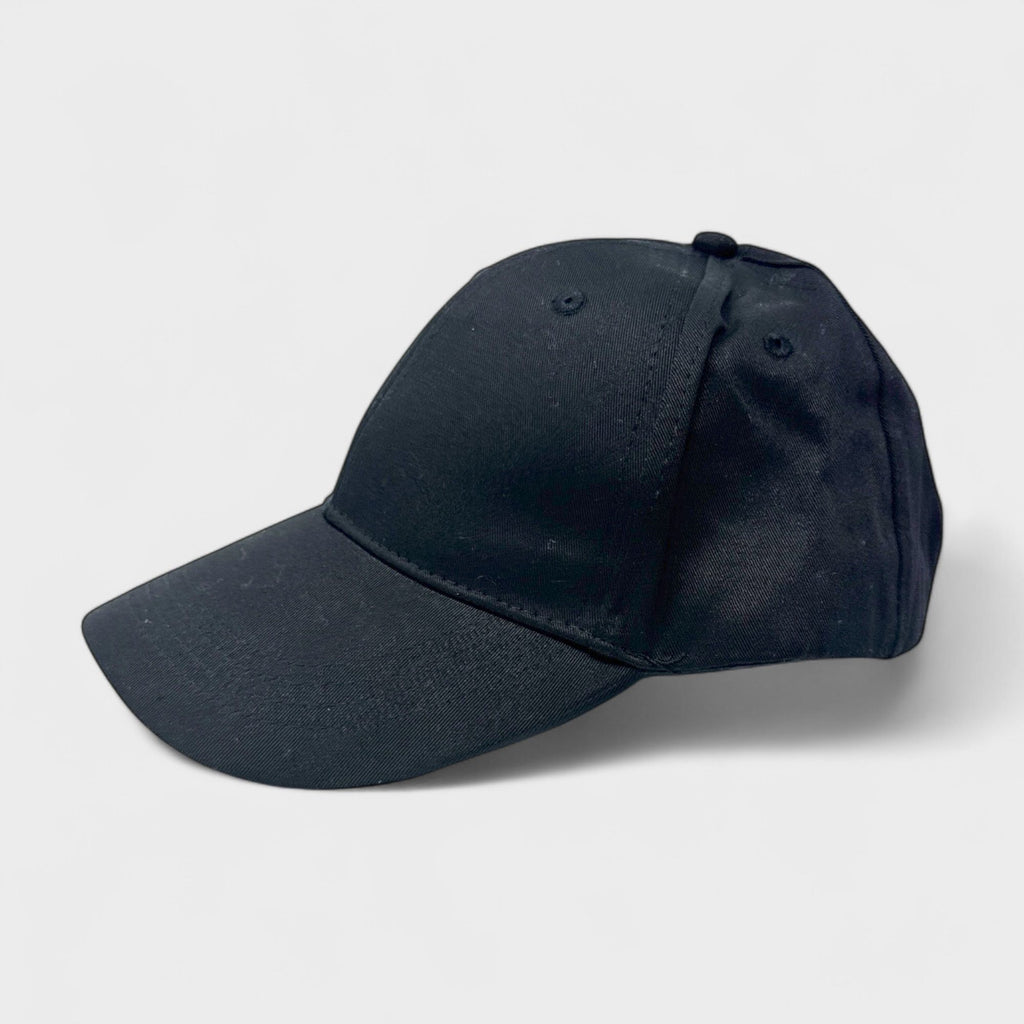 French Connection Classic Black Baseball Cap - Adjustable Back Strap, Embroidered Logo