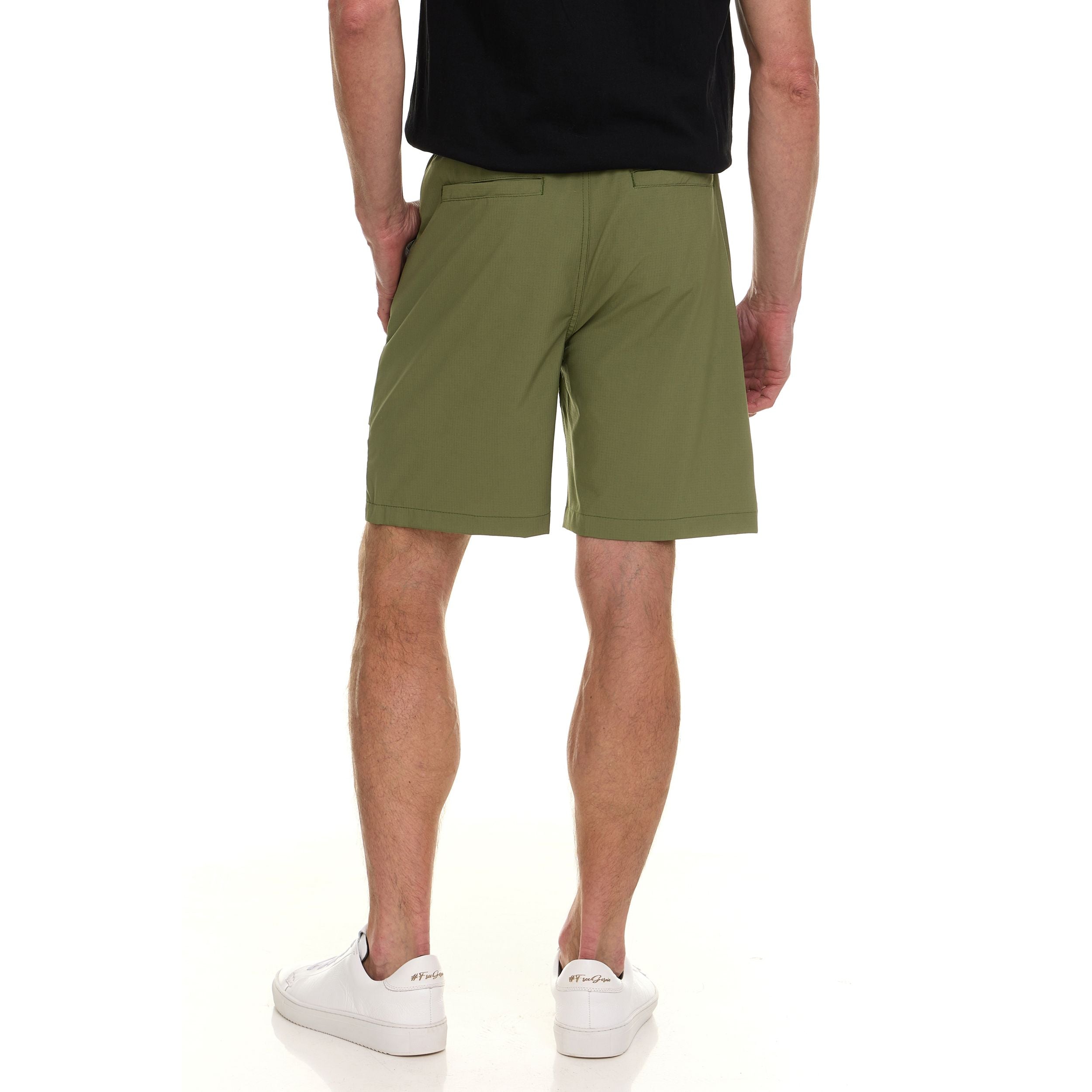 Canada Weather Gear Men’s Cargo Belted Shorts – Lightweight Stretch Twill Knee-Length Shorts with Pockets
