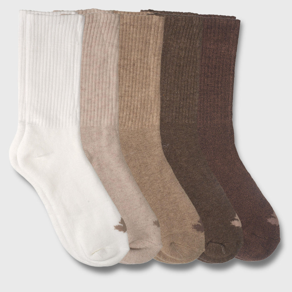 Canada Weather Gear Women's 5-Pack Cushioned Crew Socks, Size 4-10
