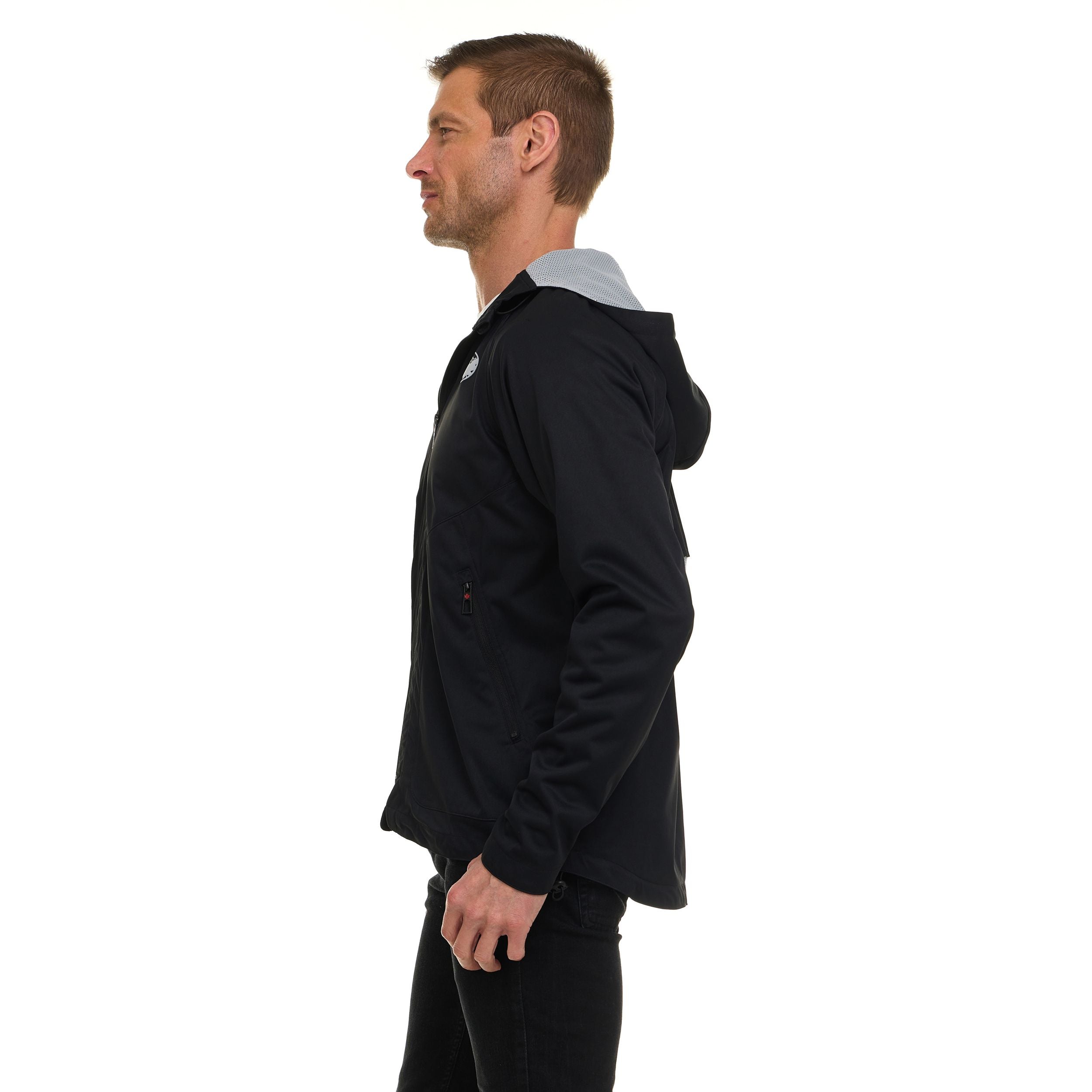 Canada Weather Gear Men’s Performance Tech Jacket – Active Stretch, Wind Resistant, Adjustable Waist, Lightweight