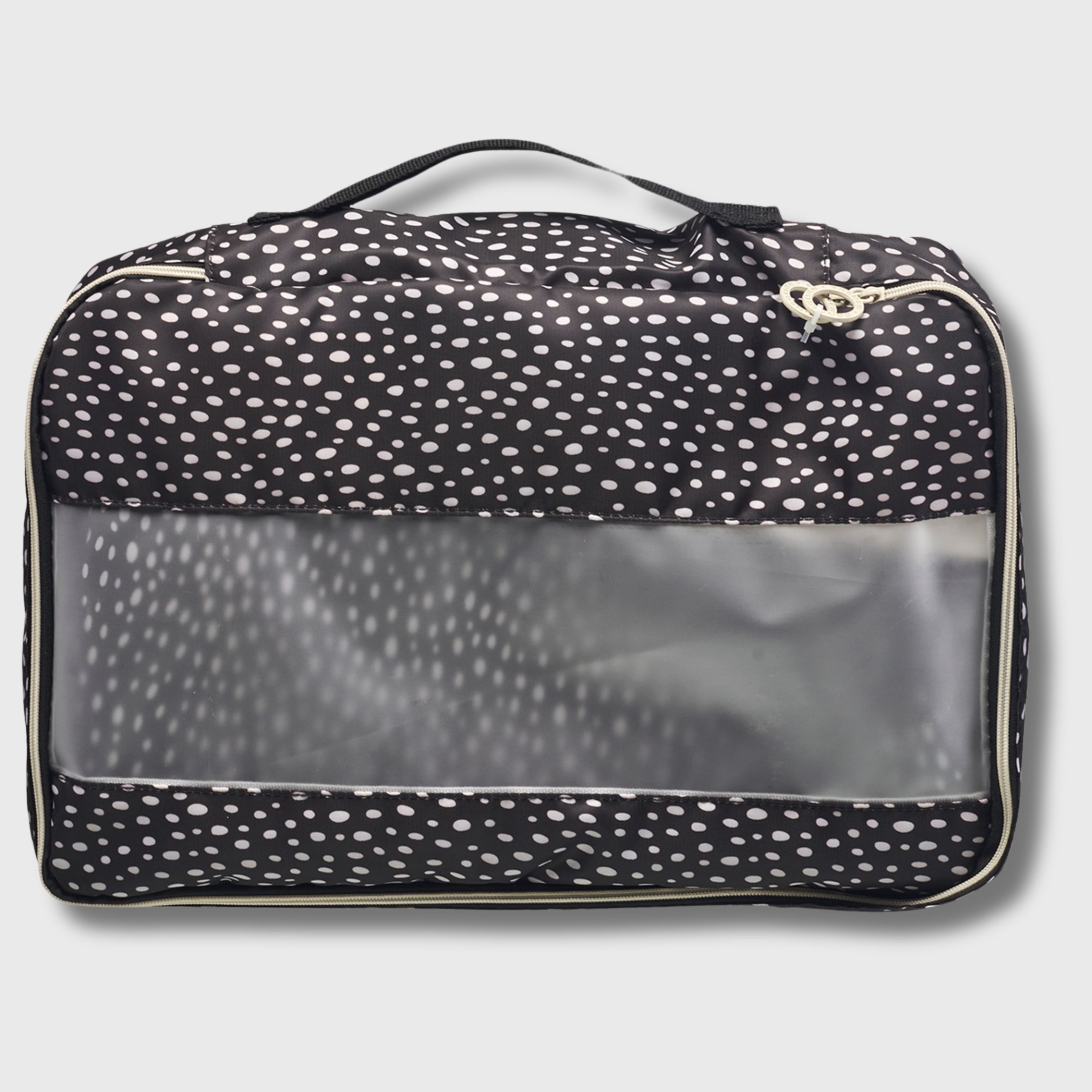 French Connection 6pc Packing Cube Set - Travel Storage Set (Polka Dot)