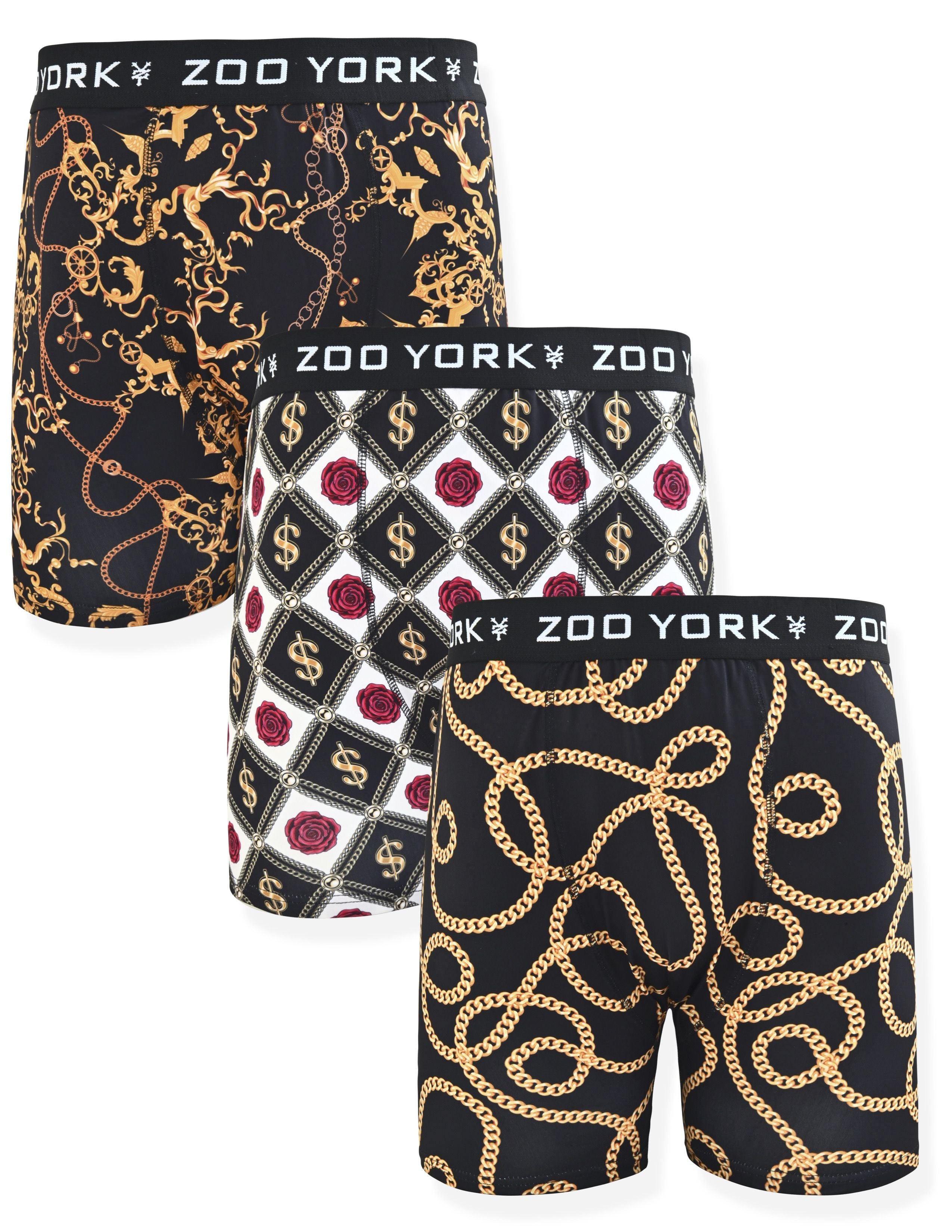 Zoo York Men's 3 Pack Boxer Briefs - 360 Stretch Print Premium Underwear for Men